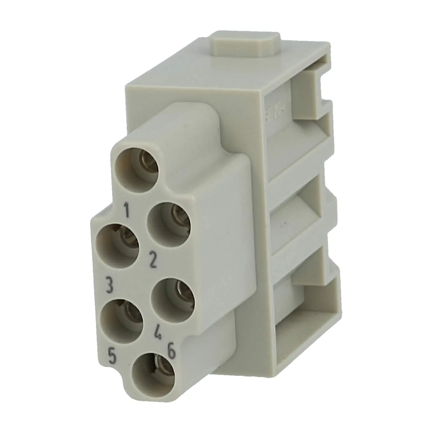 Produktfoto 1 von 09140062733 HARTING Han E Modul Buchseneinsatz (F) Quick-Lock-Anschluss, 6-polig 500V, 16A