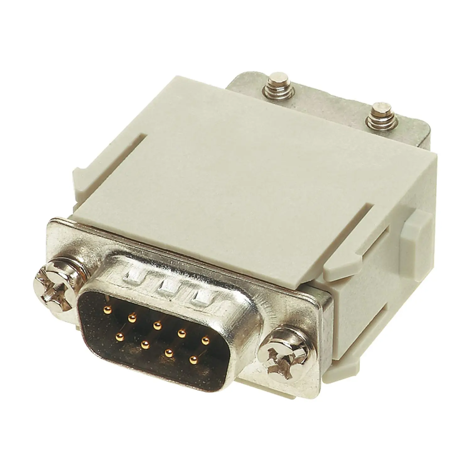 Produktfoto 1 von 09140093001 Harting Han D-Sub Modul für 1 Kabel Stifteinsatz (M) Crimpanschluss