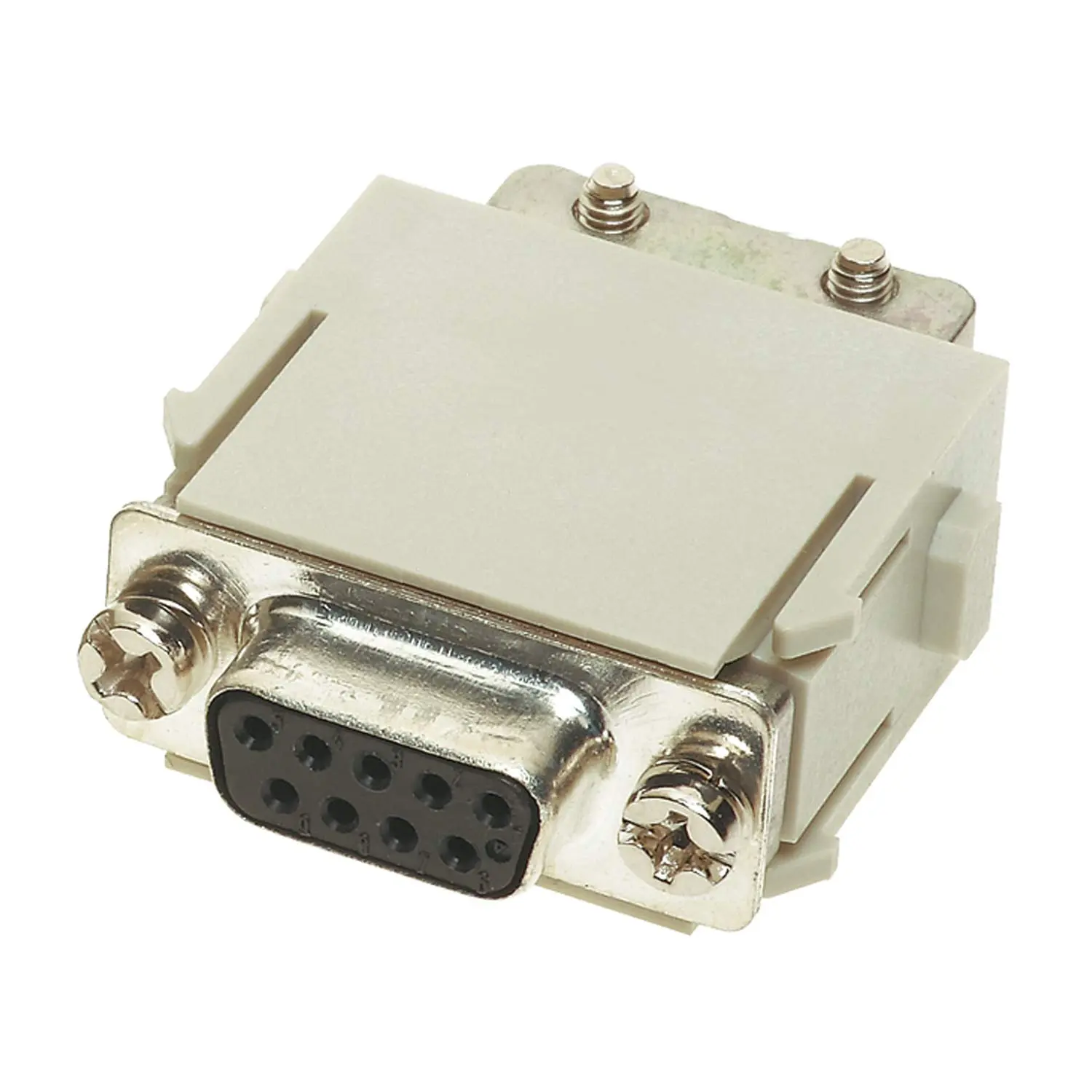 Produktfoto 1 von 09140093101 Harting Han D-Sub Modul für 1 Kabel Buchseneinsatz (F) Crimpanschluss