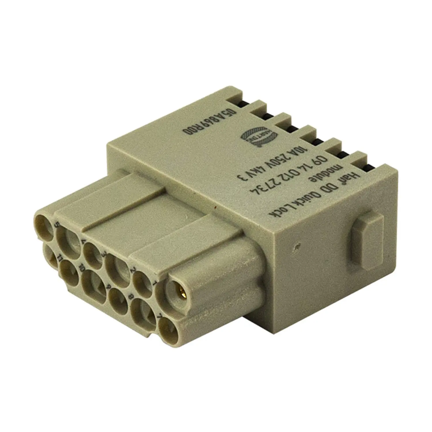 Produktfoto 1 von 09140122734 HARTING Han DD Modul Buchseneinsatz (F) Quick-Lock-Anschluss, 12-polig 250V, 10A