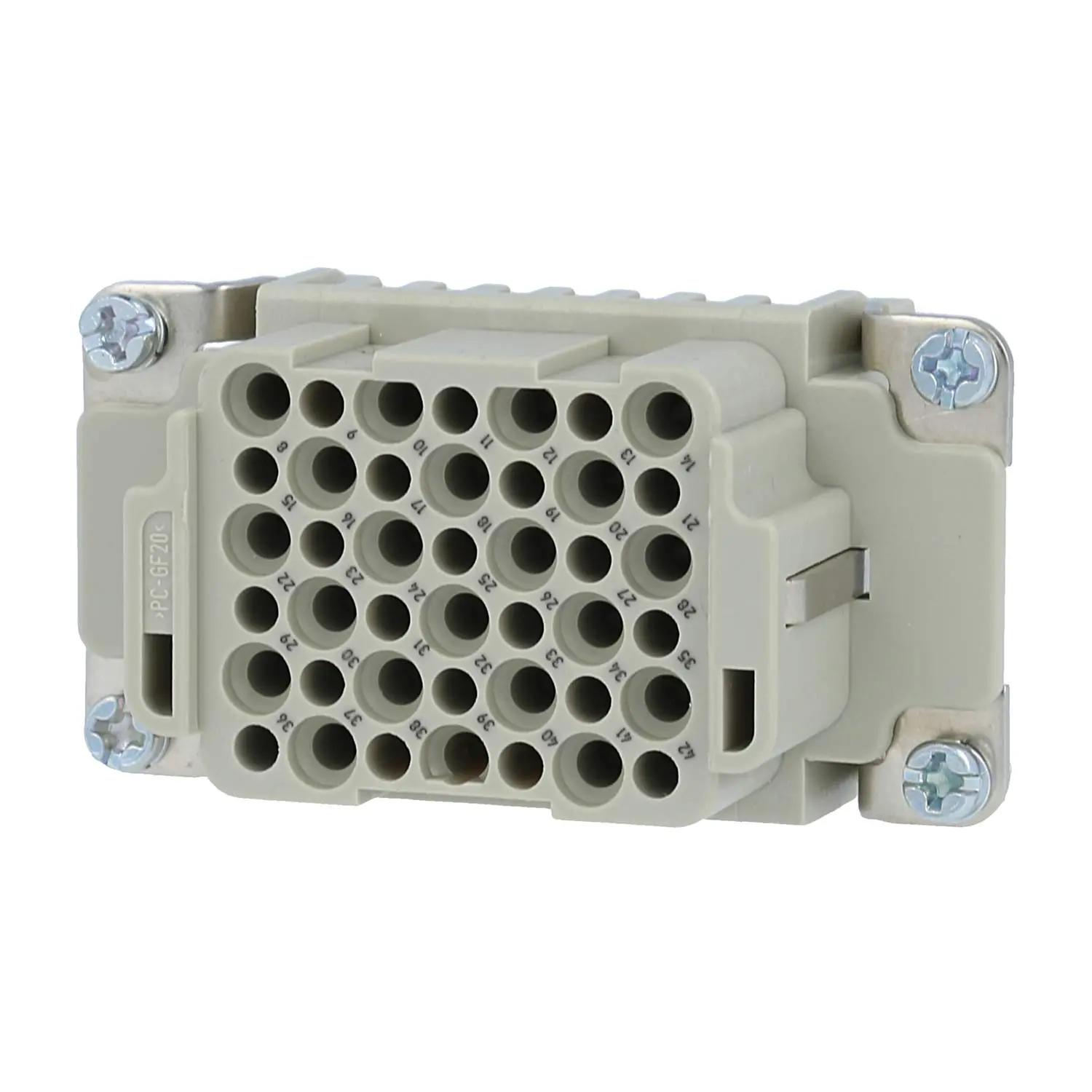 Produktfoto 1 von 09160423101 HARTING Han 42DD Buchseneinsatz (F) Crimpanschluss, 42-polig+PE 250V, 10A