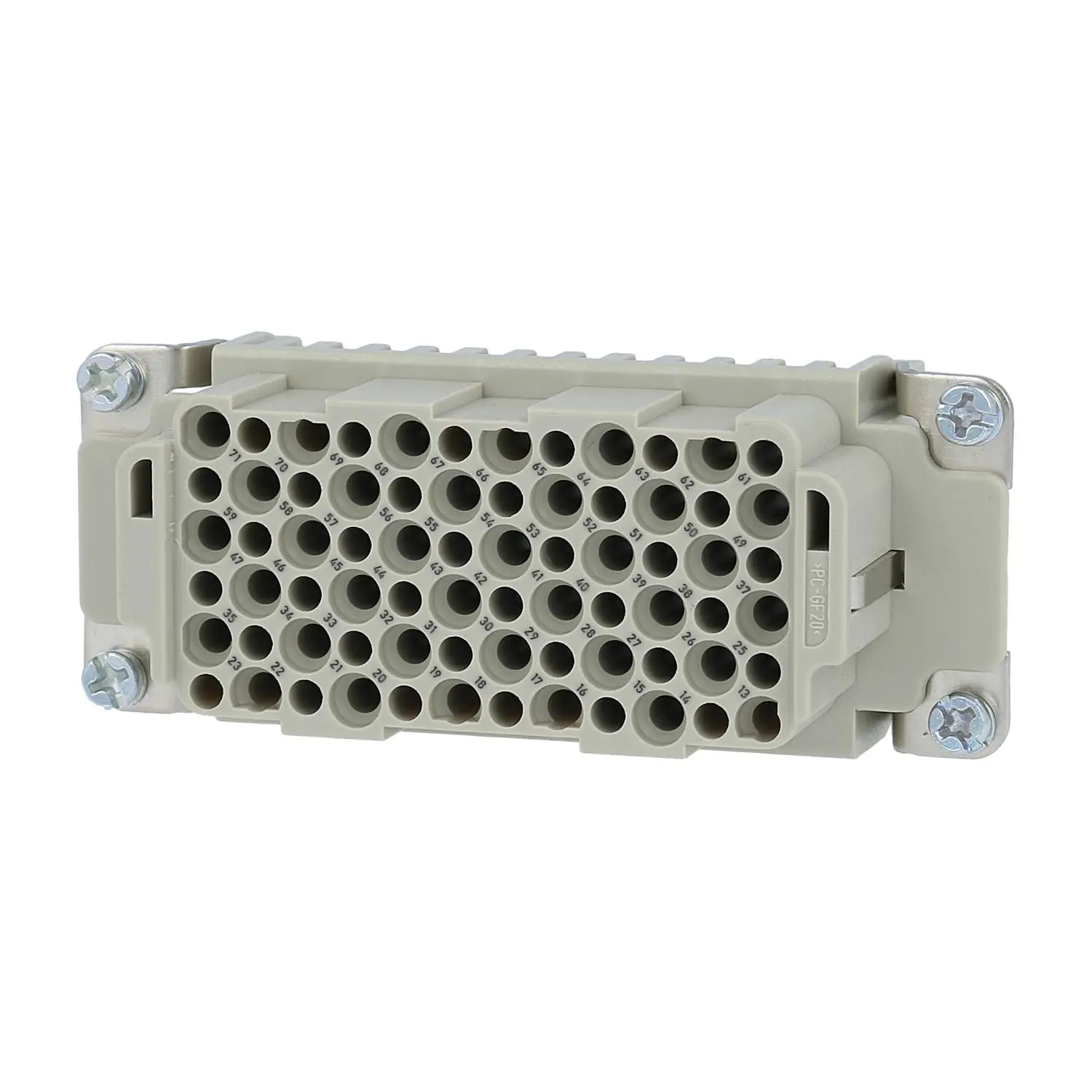Produktfoto 1 von 09160723101 HARTING Han 72DD Buchseneinsatz (F) Crimpanschluss, 72-polig+PE 250V, 10A