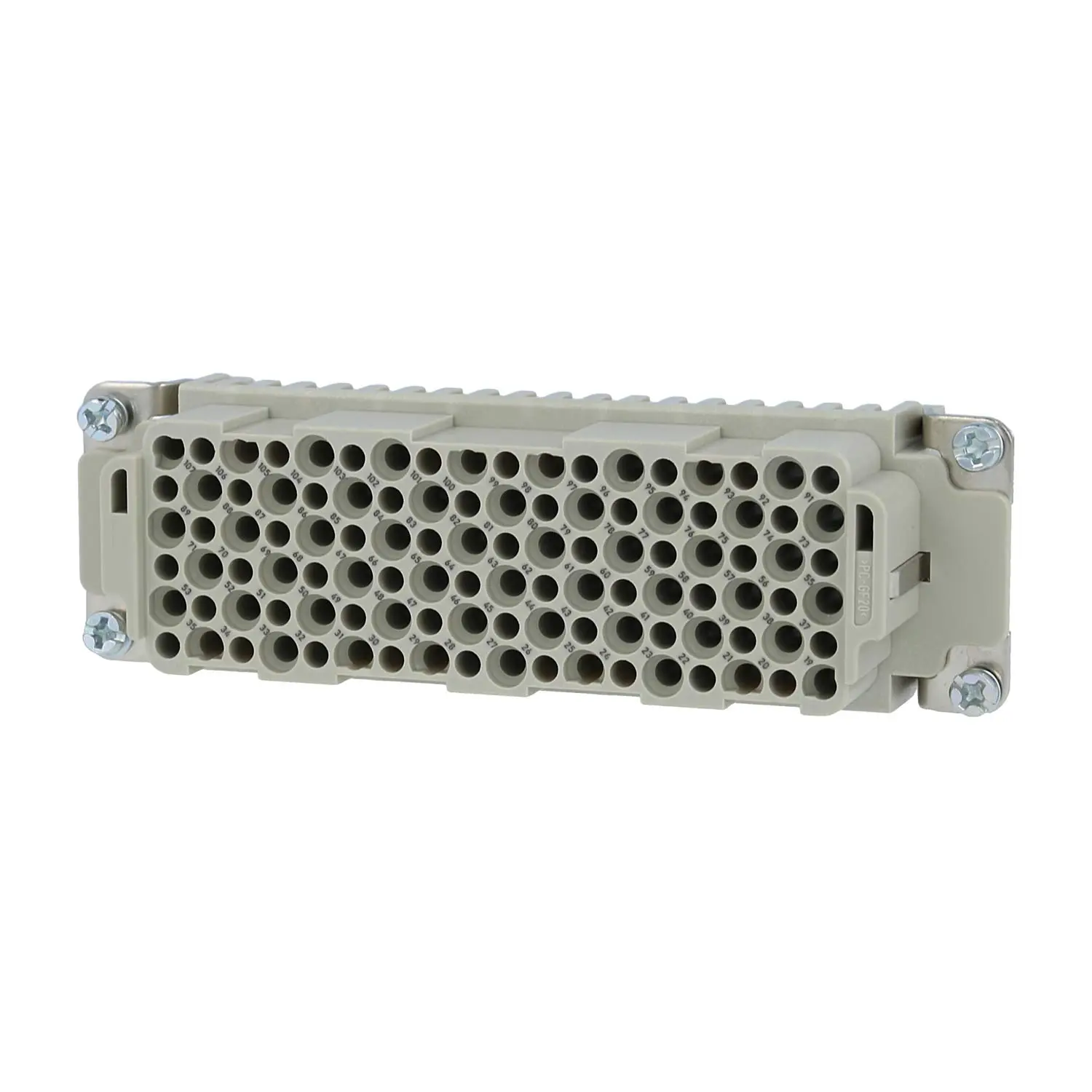 Produktfoto 1 von 09161083101 HARTING Han 108DD Buchseneinsatz (F) Crimpanschluss, 108-polig+PE 250V, 10A