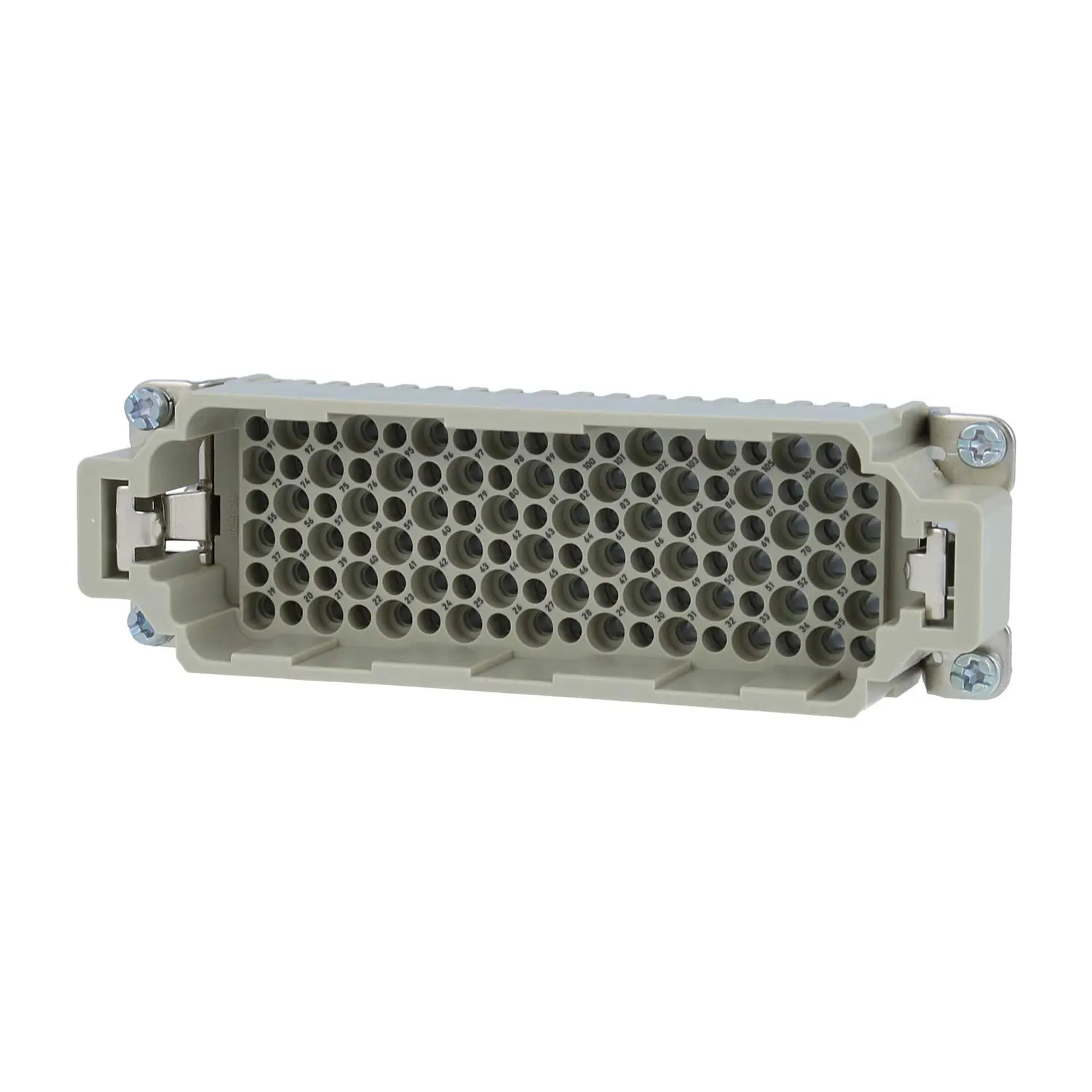 Produktfoto 1 von 09161083001 HARTING Han 108DD Stifteinsatz (M) Crimpanschluss, 108-polig+PE 250V, 10A