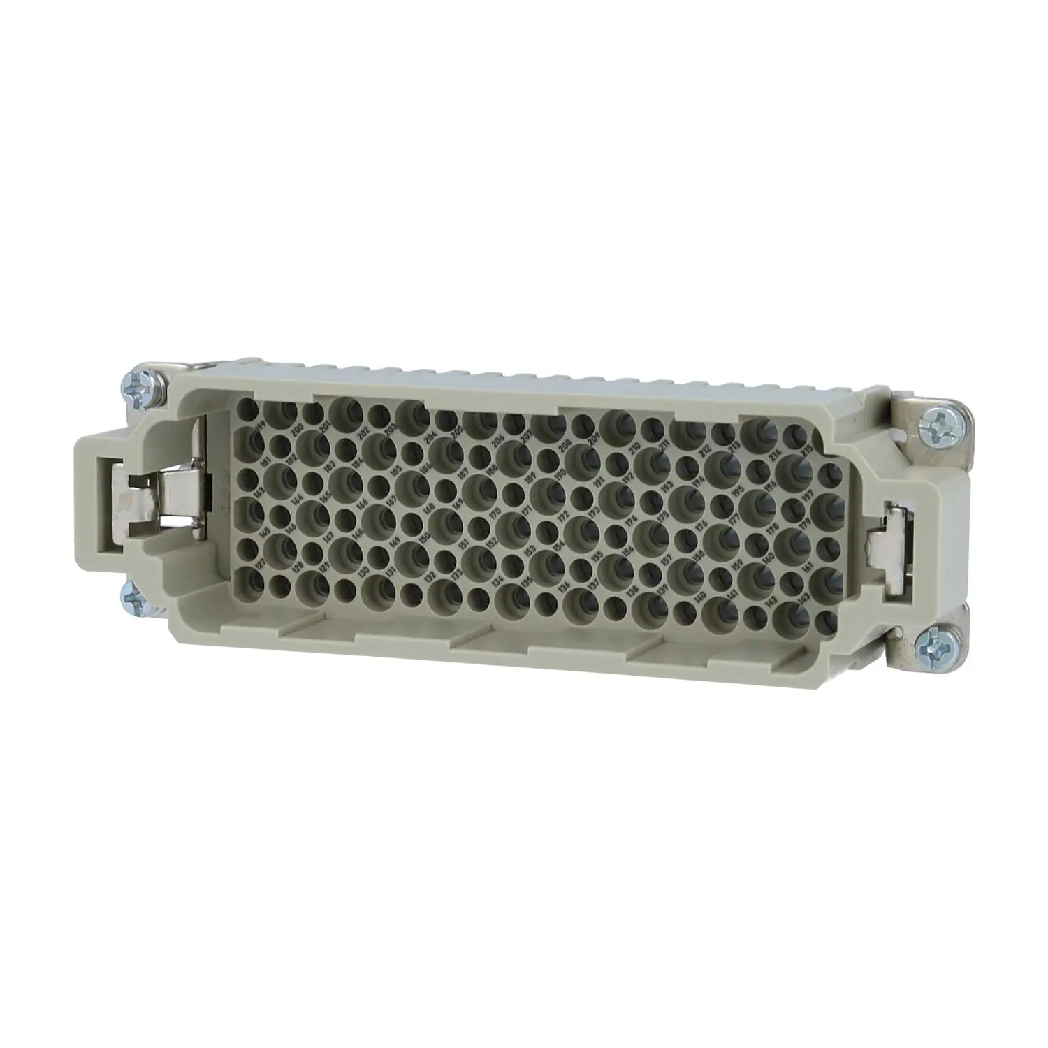 Produktfoto 1 von 09161083011 HARTING Han 108DD Stifteinsatz (M) Crimpanschluss, 108-polig+PE 250V, 10A