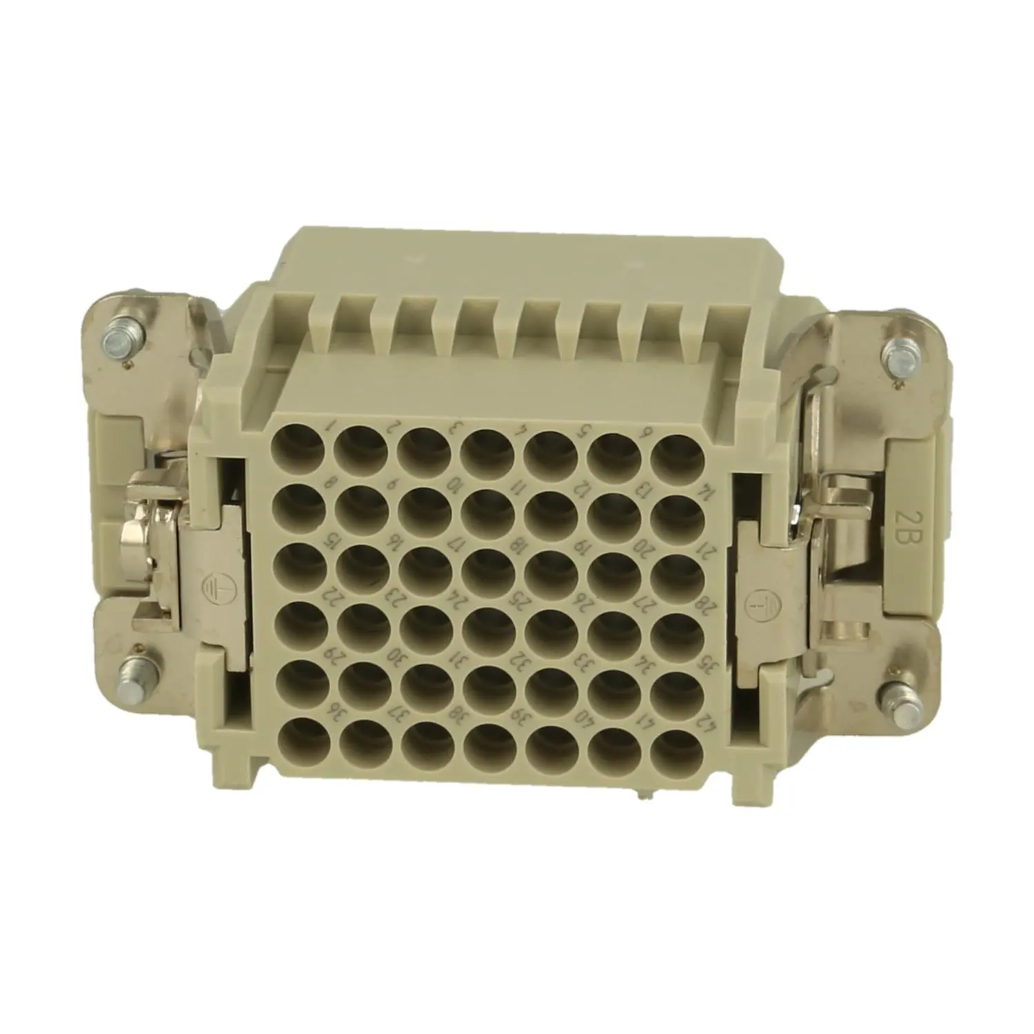 Produktfoto 1 von 09162423001 HARTING Han 42DD HMC Stifteinsatz (M) Crimpanschluss, 42-polig+PE 250V, 10A