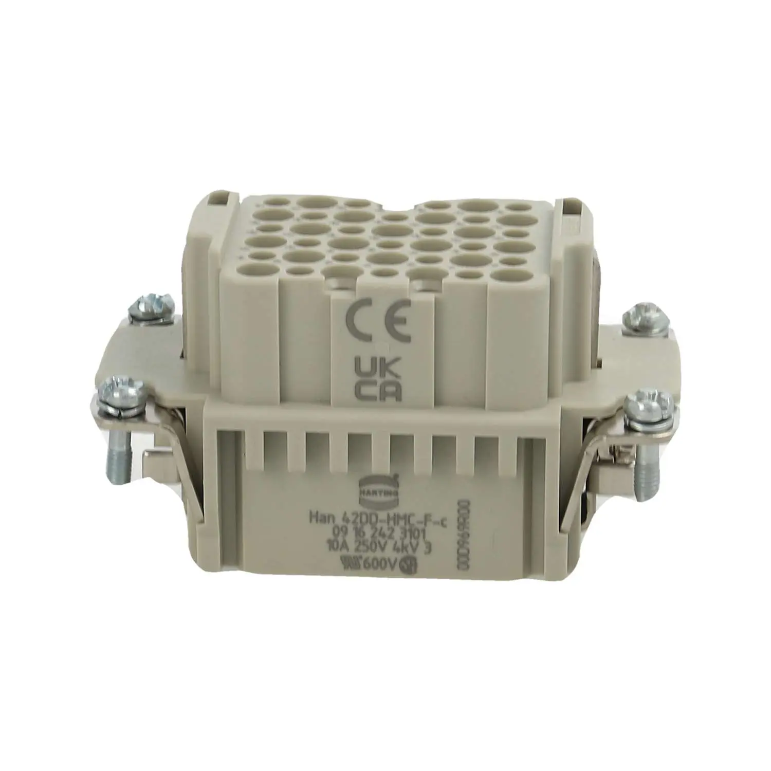 Produktfoto 1 von 09162423101 HARTING Han 42DD HMC Buchseneinsatz (F) Crimpanschluss, 42-polig+PE 250V, 10A
