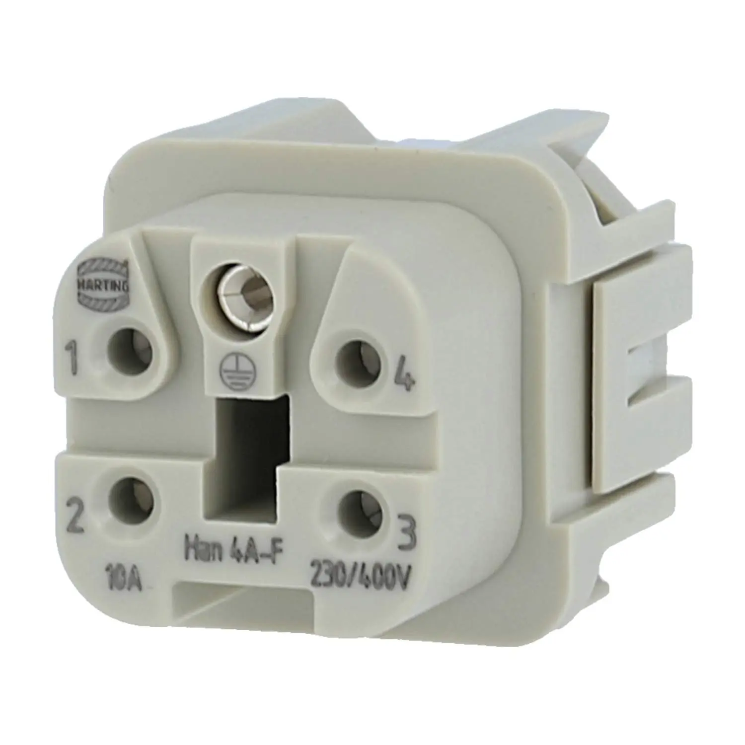 Produktfoto 1 von 09200042711 HARTING Han 4A Buchseneinsatz (F) Schraubanschluss, 4-polig+PE 230V/400V, 10A
