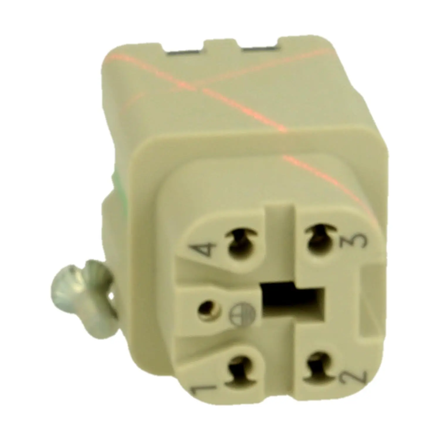 Produktfoto 1 von 09200042734 HARTING Han 4A Buchseneinsatz (F) Quick-Lock-Anschluss, 4-polig+PE 230V/400V, 10A