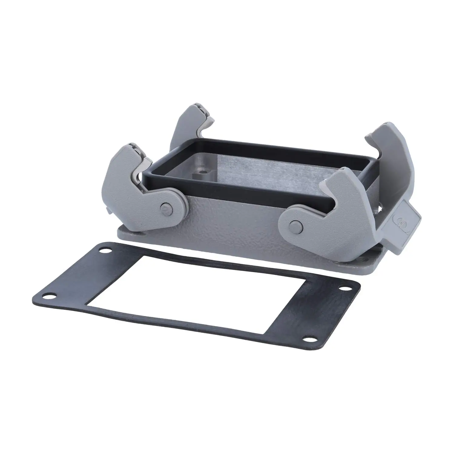 Produktfoto 1 von 09200320301 HARTING Han 32A Anbaugehäuse mit 2 Querbügeln 2 Easy Lock Verriegelungsbügel
