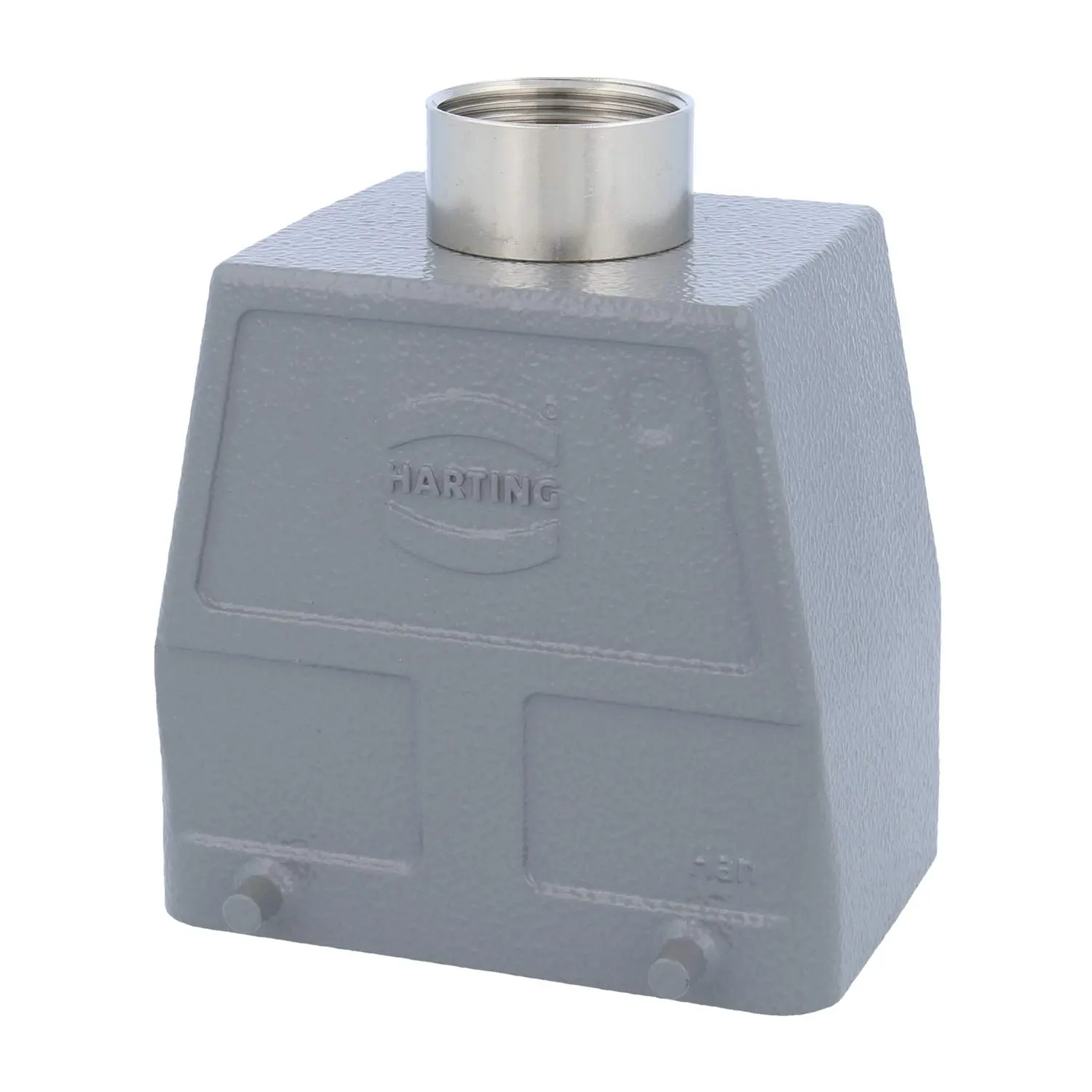 Produktfoto 1 von 09200320420 HARTING Han 32A Tüllengehäuse hoch, 1xPG21 gerader Kabelabgang, für 2 Bügel (am Unterteil) Verschraubung PG21 Klemmbereich 11,0mm - 18,0mm