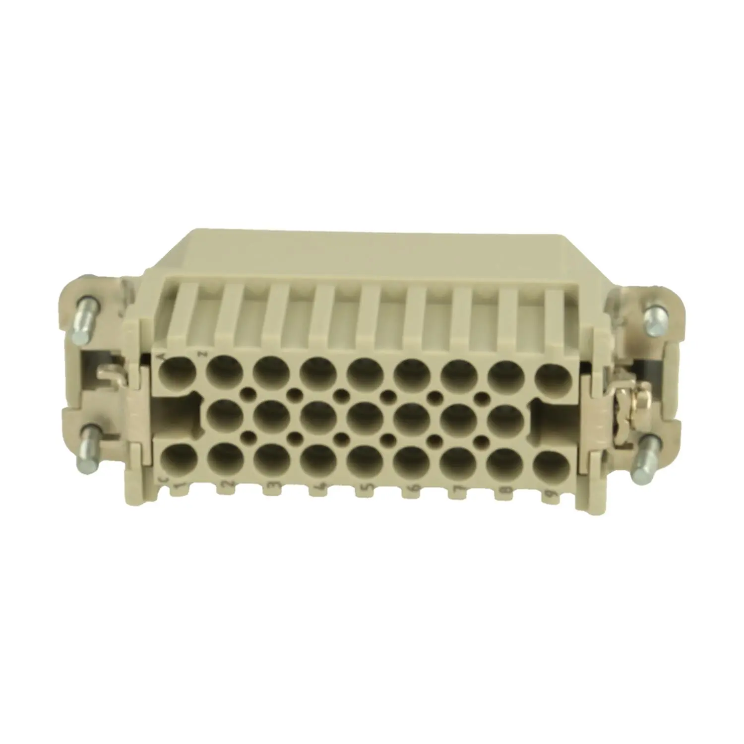 Produktfoto 1 von 09210253011 HARTING Han 25D Stifteinsatz (M) Crimpanschluss, 25-polig+PE 250V, 10A