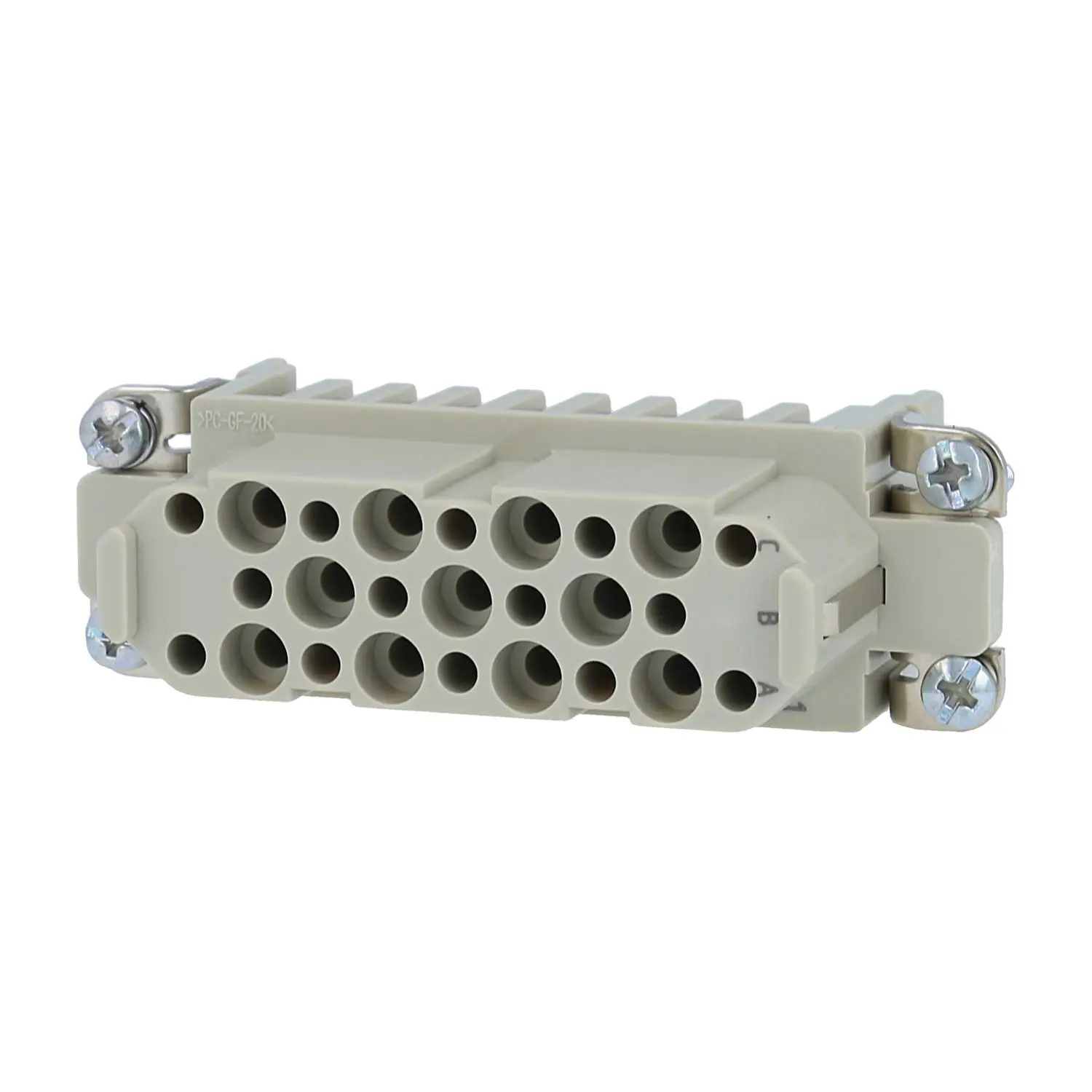 Produktfoto 1 von 09210253101 HARTING Han 25D Buchseneinsatz (F) Crimpanschluss, 25-polig+PE 250V, 10A