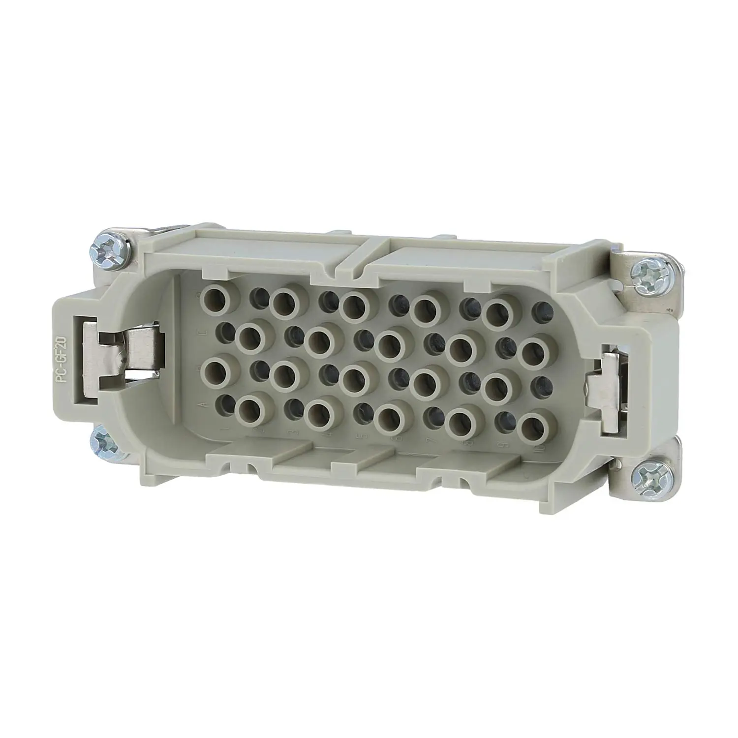 Produktfoto 1 von 09210403001 HARTING Han 40D Stifteinsatz (M) Crimpanschluss, 40-polig+PE 250V, 10A