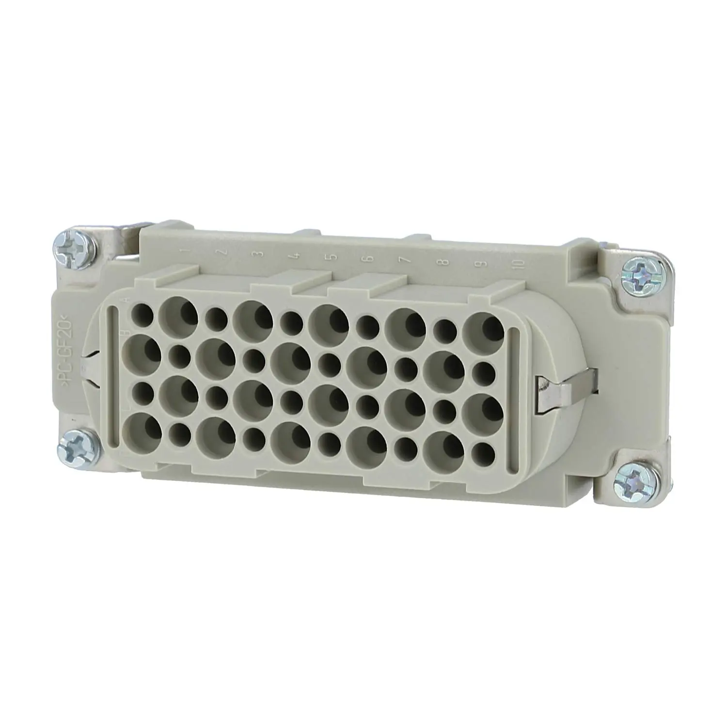 Produktfoto 1 von 09210403101 HARTING Han 40D Buchseneinsatz (F) Crimpanschluss, 40-polig+PE 250V, 10A