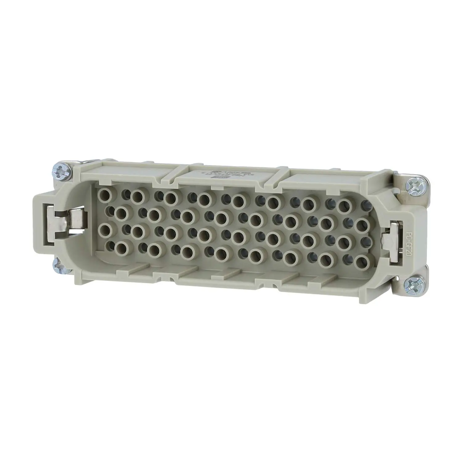 Produktfoto 1 von 09210643001 HARTING Han 64D Stifteinsatz (M) Crimpanschluss, 64-polig+PE 250V, 10A