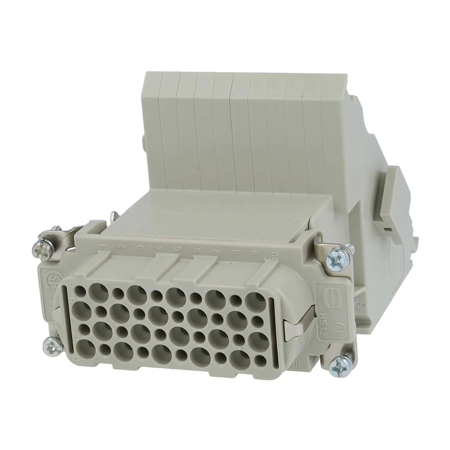 Produktfoto 1 von 09210404701 HARTING Han 40D Anschlussverteiler Buchseneinsatz (F) ""links"" Schraubanschluss, 40-polig+PE 250V, 10A