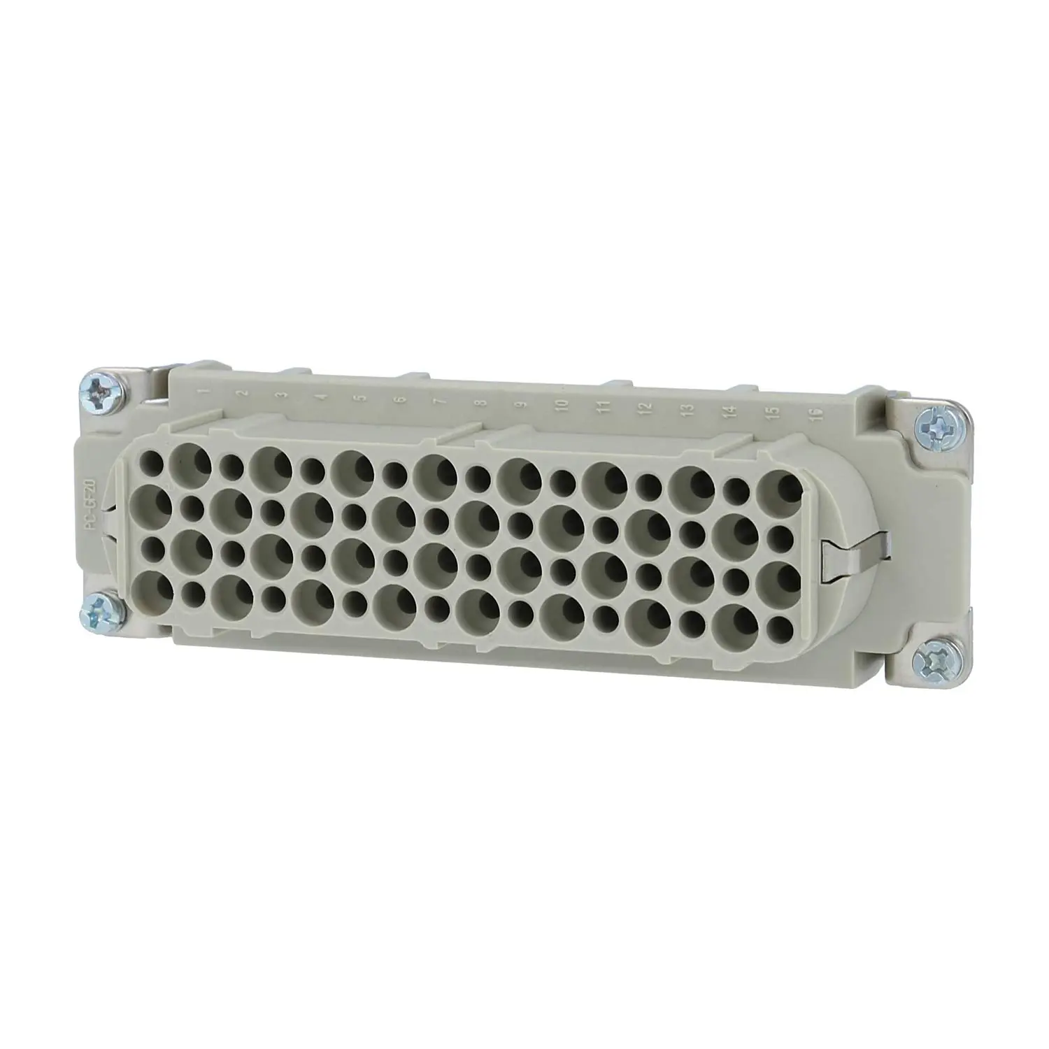 Produktfoto 1 von 09210643101 HARTING Han 64D Buchseneinsatz (F) Crimpanschluss, 64-polig+PE 250V, 10A