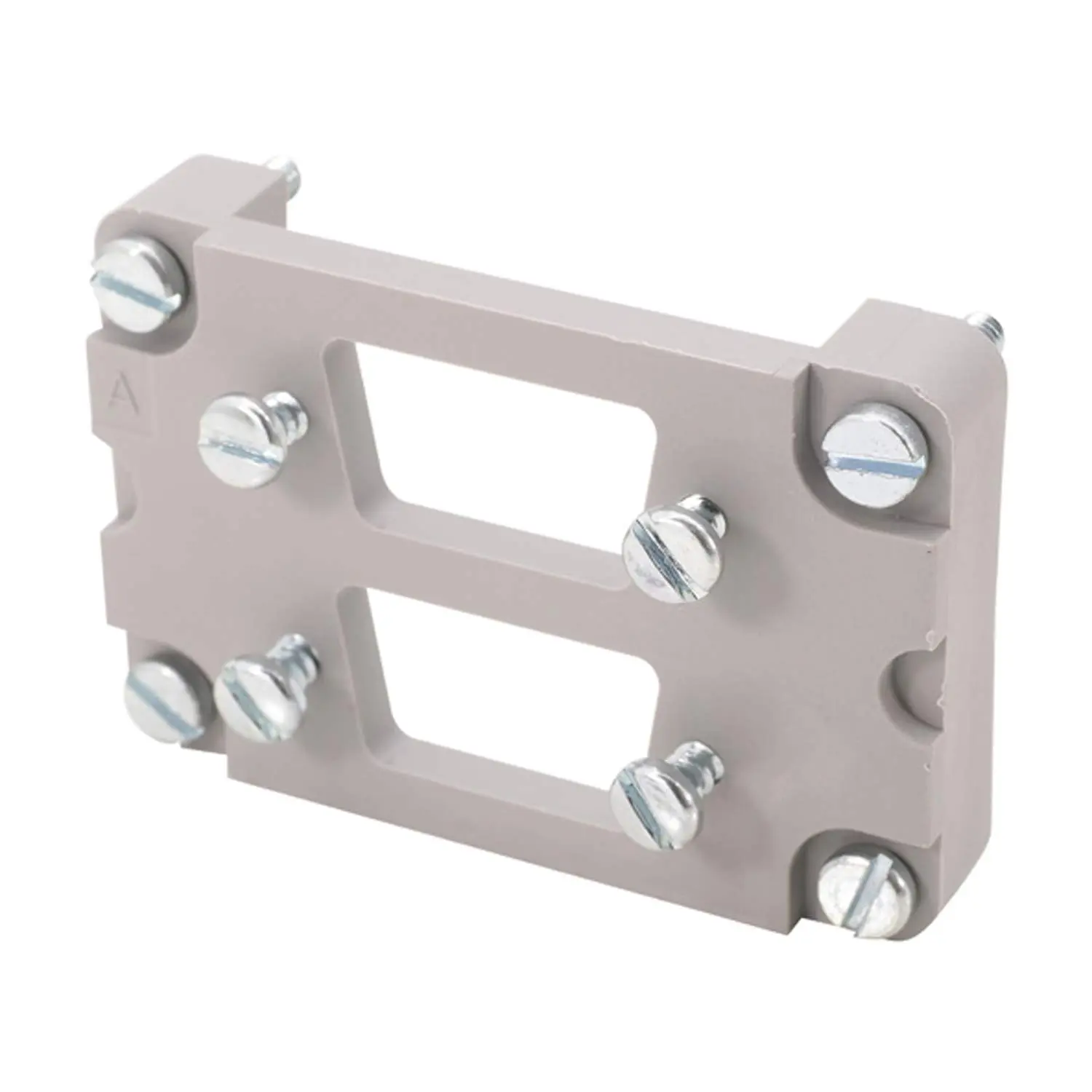 Produktfoto 1 von 09300009970 HARTING Han 6B D-Sub Adapterplatte für D-Sub 2x 9-polig passend für 6B Gehäuse Werkstoff Kunststoff