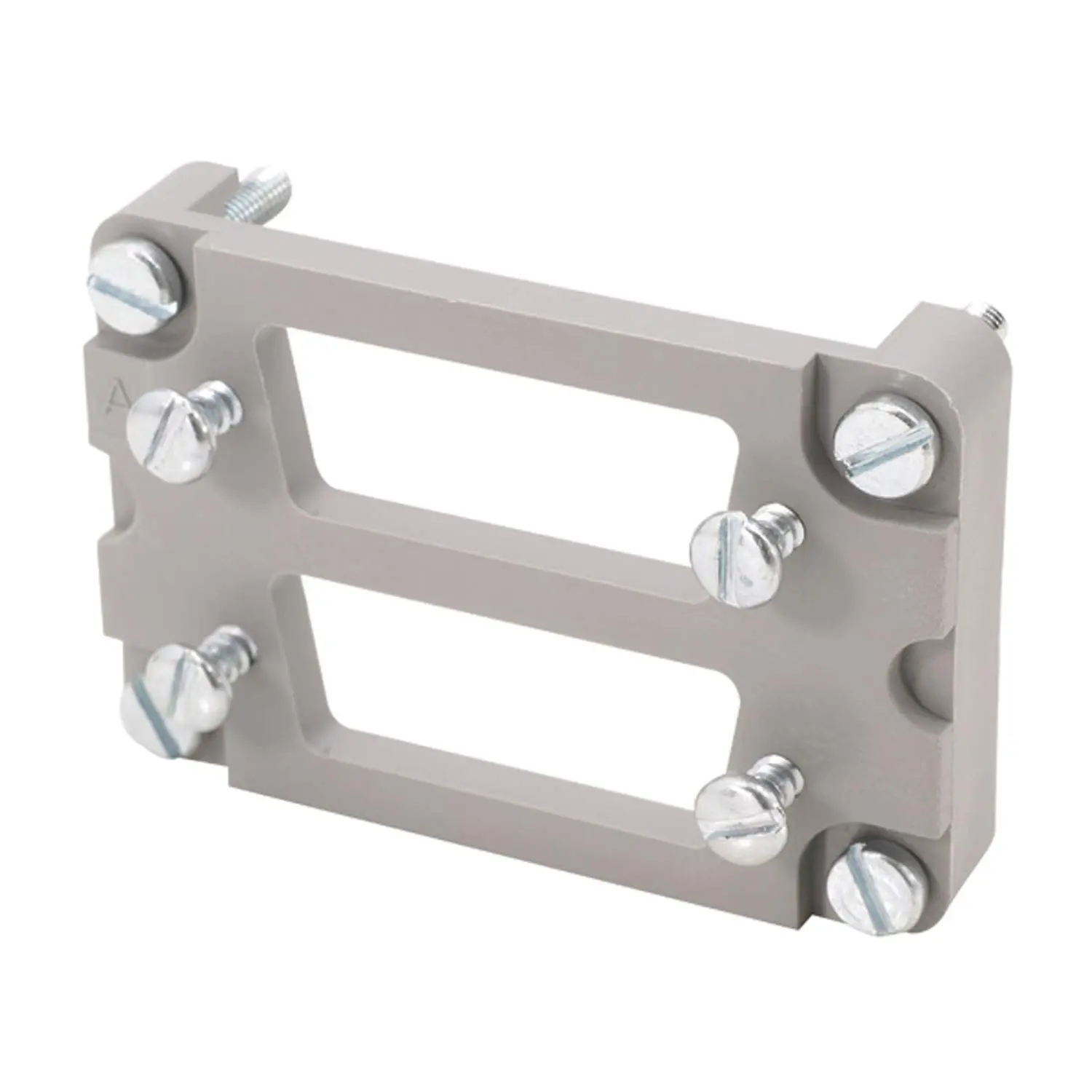 Produktfoto 1 von 09300009971 HARTING Han 6B D-Sub Adapterplatte für D-Sub 2x 15-polig passend für 6B Gehäuse Werkstoff Kunststoff