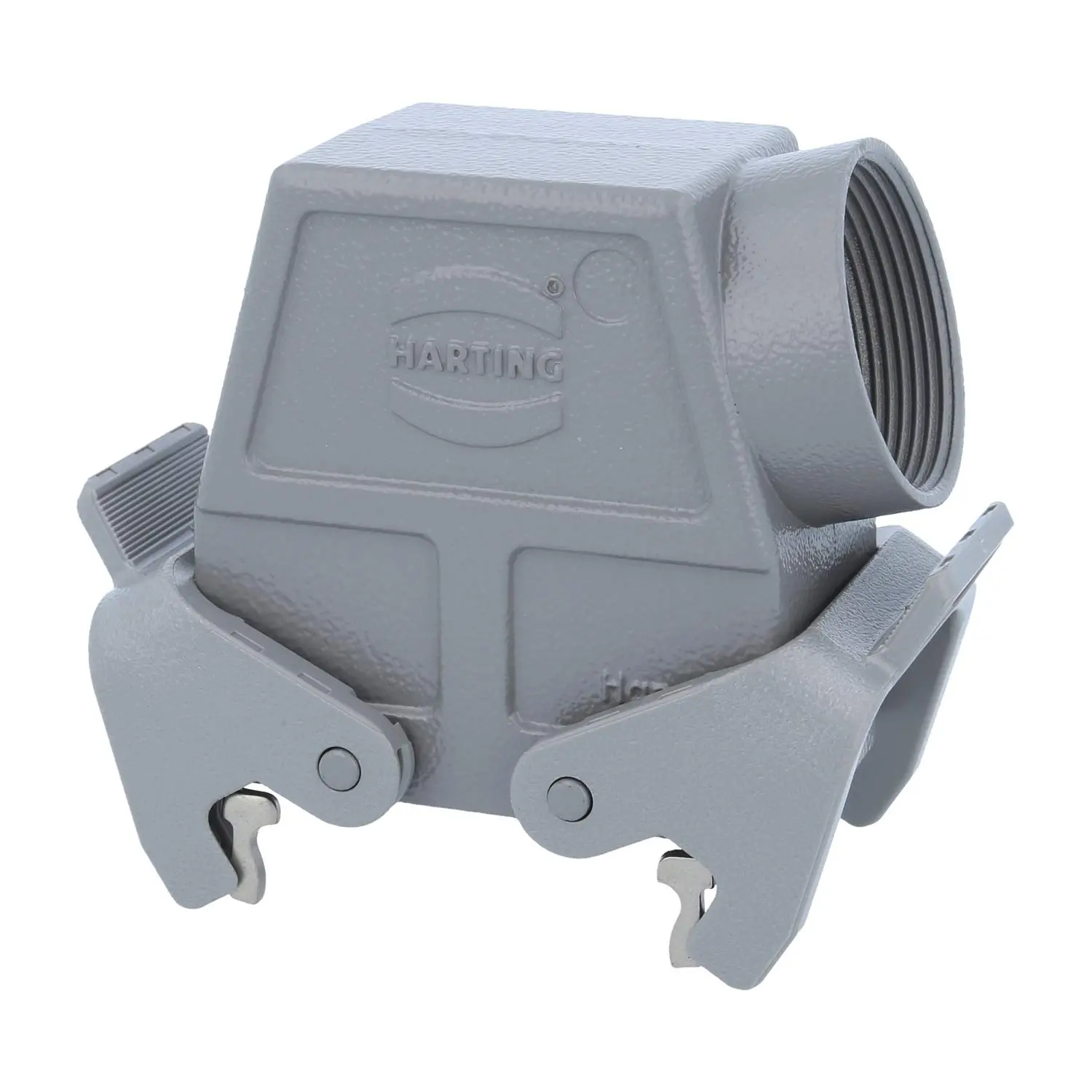 Produktfoto 1 von 09300100533 HARTING Han 10B Tüllengehäuse hoch, 1xPG29 seitlicher Kabelabgang, mit 2 Querbügeln Verschraubung PG29 Klemmbereich 16,0mm - 25,0mm