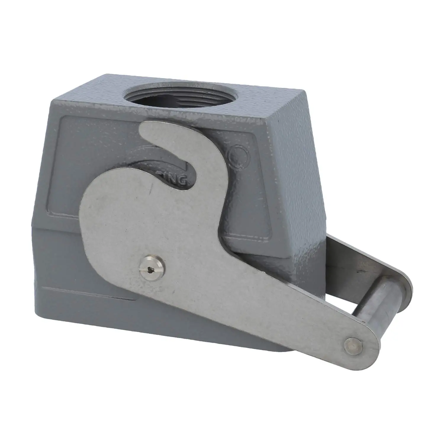Produktfoto 1 von 09300160481 HARTING Han 16B Tüllengehäuse hoch, 1xPG29 gerader Kabelabgang, mit 1 Zentralbügel Verschraubung PG29 Klemmbereich 16,0mm - 25,0mm