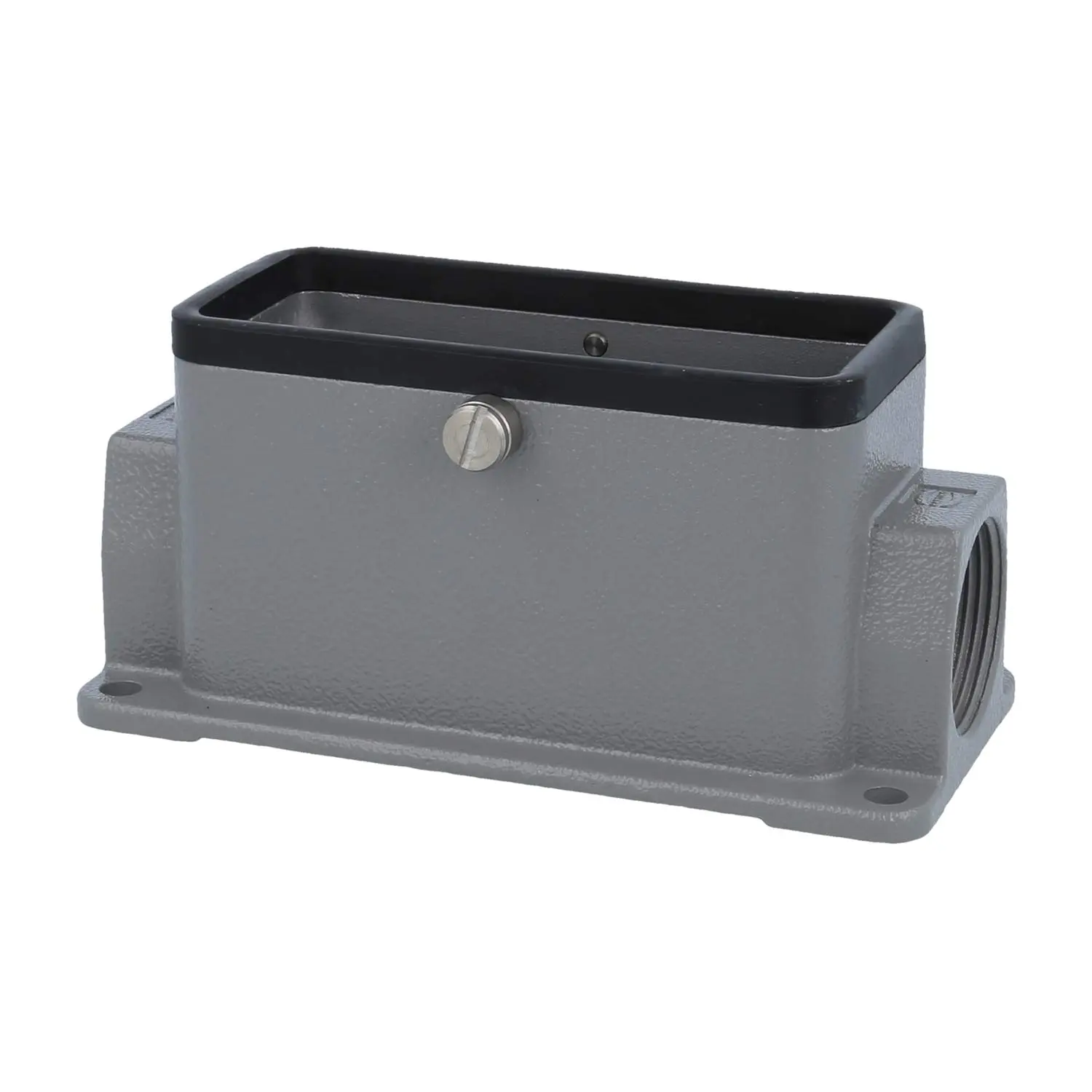 Produktfoto 1 von 09300161280 HARTING Han 16B Sockelgehäuse niedrig, 2xPG21 seitlicher Kabelabgang, für 1 Zentralbügel Verschraubung PG21 Klemmbereich 11,0mm - 18,0mm