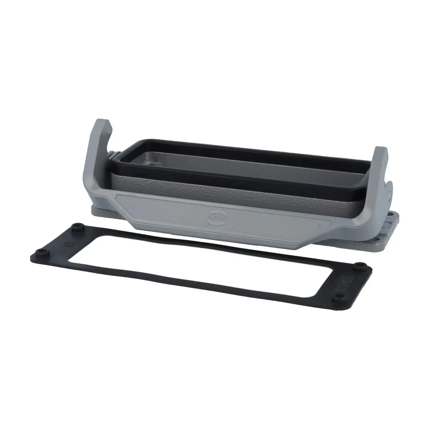Produktfoto 1 von 09300240307 HARTING Han 24B Anbaugehäuse mit 1 Längsbügel 1 Easy Lock Verriegelungsbügel