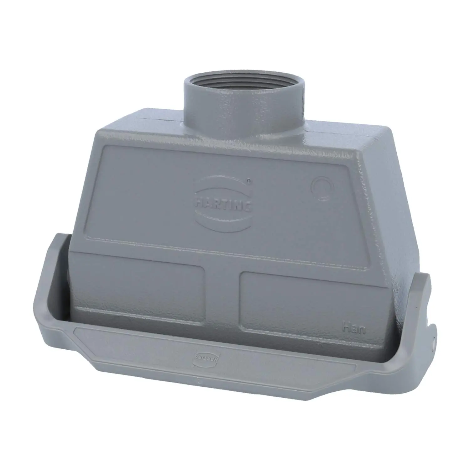 Produktfoto 1 von 09300240751 HARTING Han 24B Kupplungsgehäuse hoch, 1xPG29 gerader Kabelabgang, mit 1 Längsbügel Verschraubung PG29 Klemmbereich 16,0mm - 25,0mm