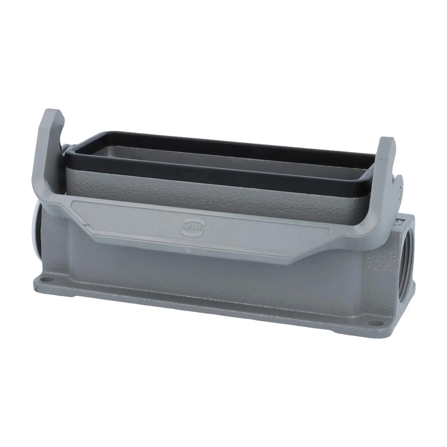 Produktfoto 1 von 09300241250 HARTING Han 24B Sockelgehäuse niedrig, 1xPG21 seitlicher Kabelabgang, mit 1 Längsbügel Verschraubung PG21 Klemmbereich 11,0mm - 18,0mm