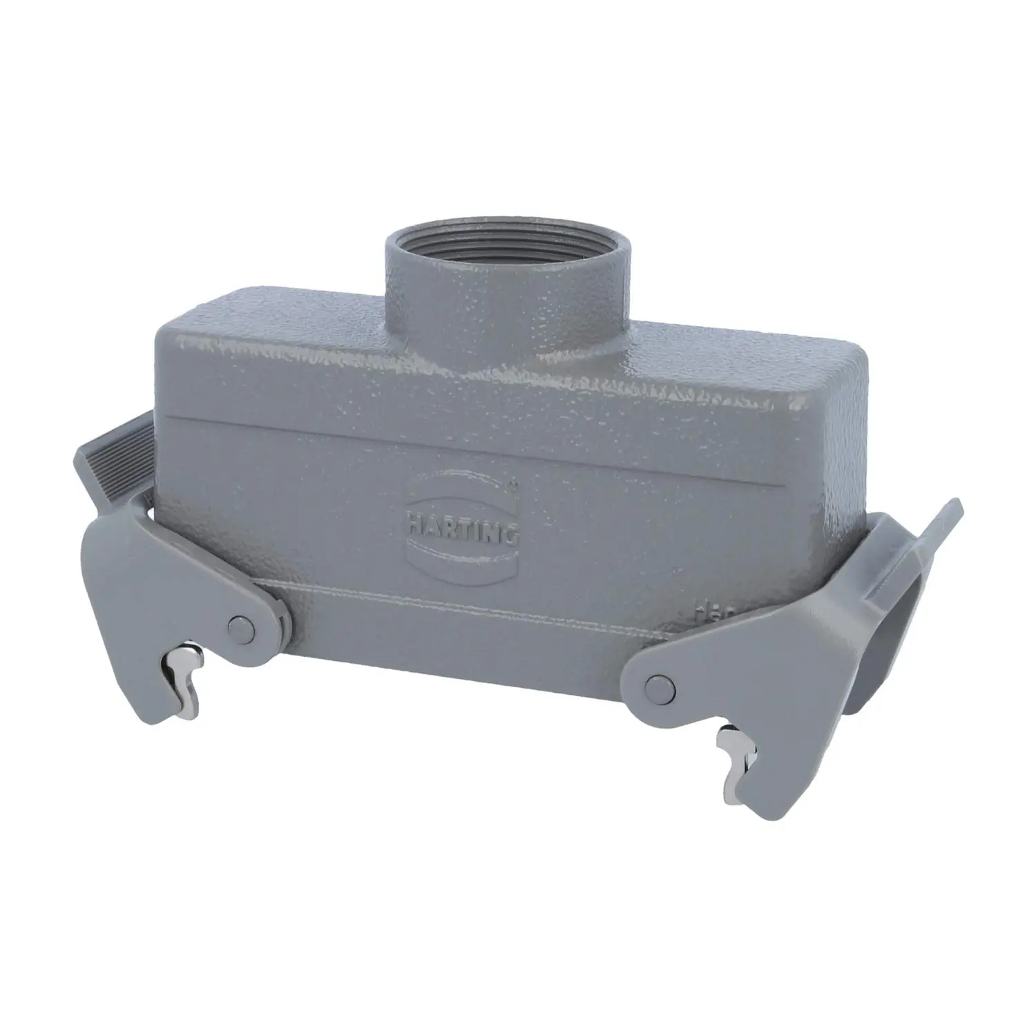 Produktfoto 1 von 09300241431 HARTING Han 24B Tüllengehäuse niedrig, 1xPG29 gerader Kabelabgang, mit 2 Querbügeln Verschraubung PG29 Klemmbereich 16,0mm - 25,0mm