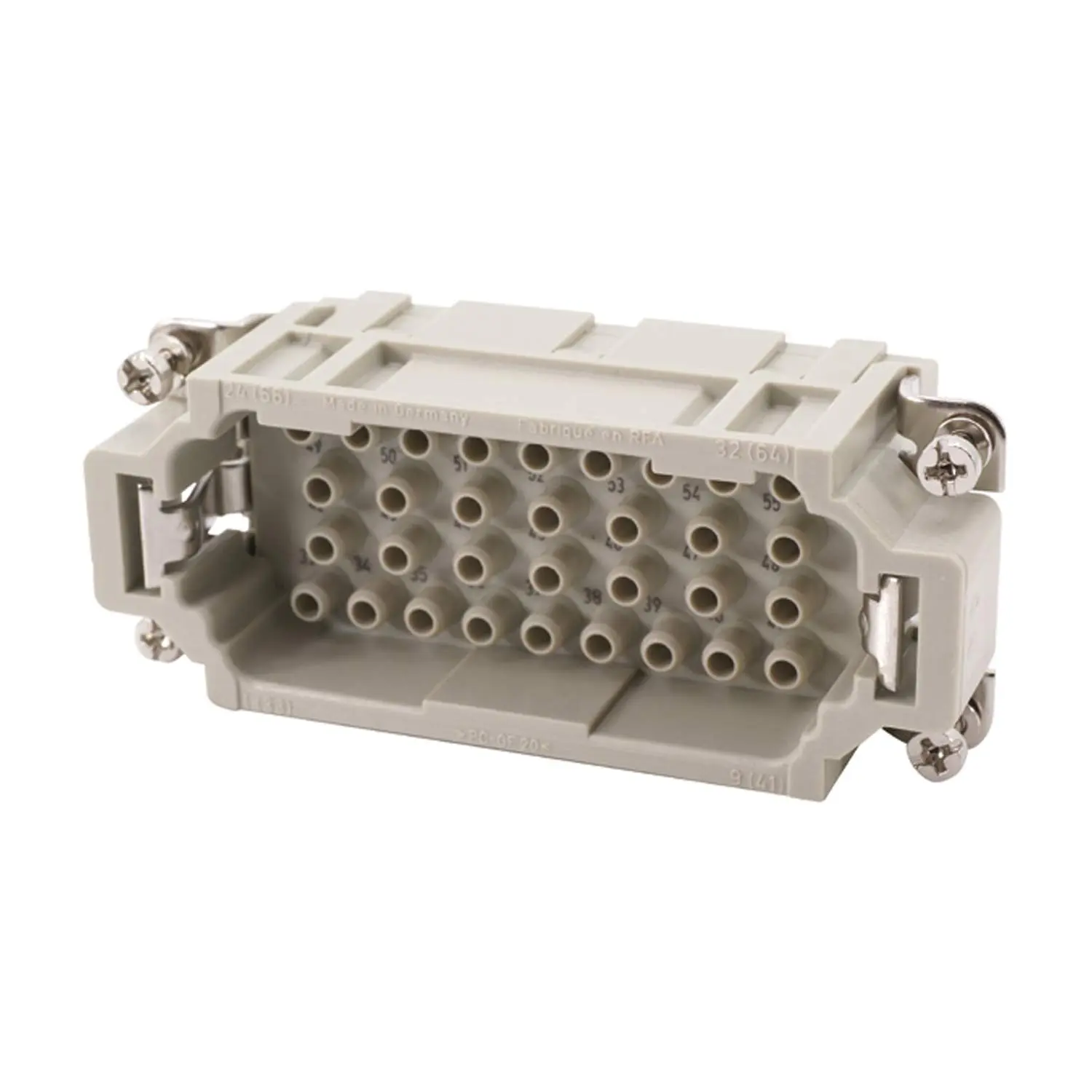 Produktfoto 1 von 09320323011 HARTING Han 32EE Stifteinsatz (M) Crimpanschluss, 32-polig+PE 500V, 16A