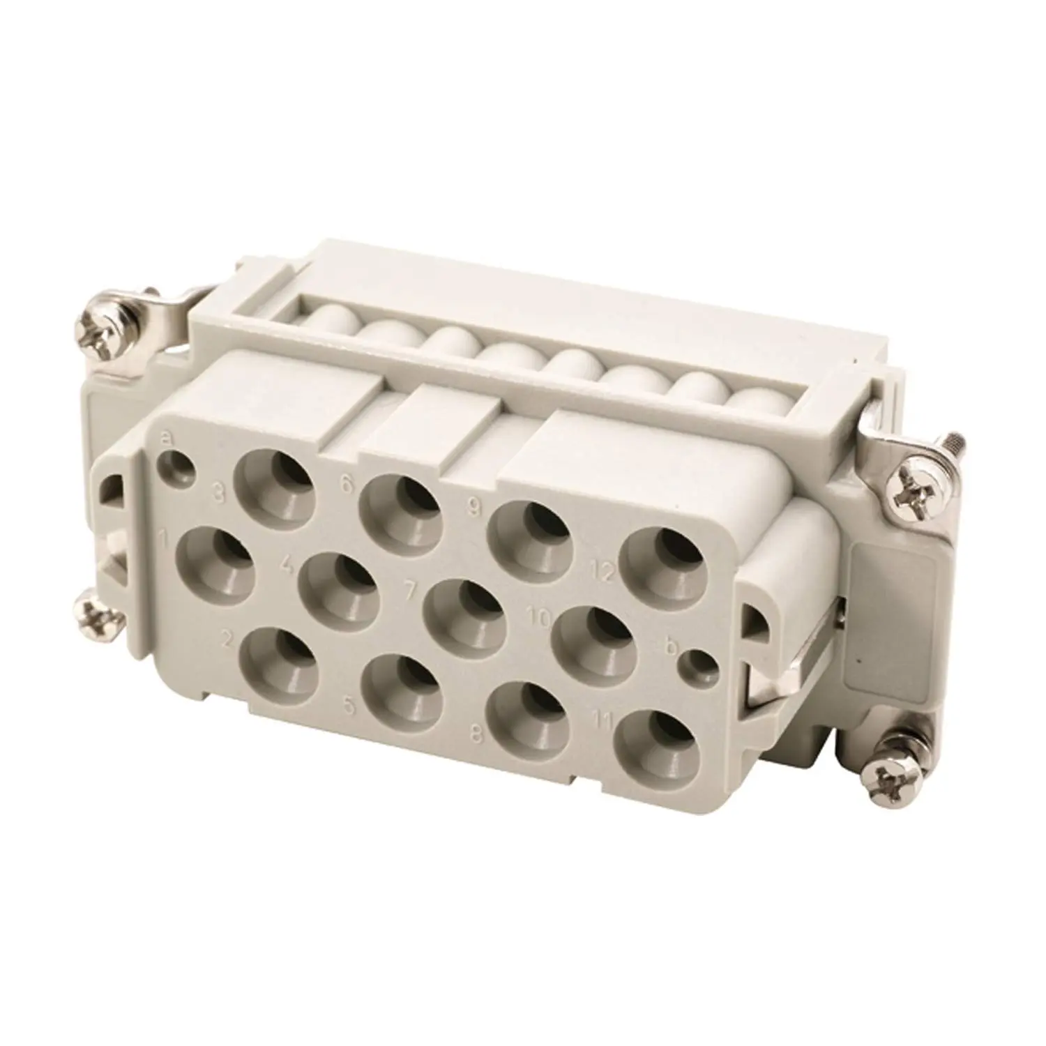 Produktfoto 1 von 09320123101 HARTING Han K12/2 Buchseneinsatz (F) Crimpanschluss, 14-polig 12/2+PE 690V - 250V Steuerkontakt, 40A/10A