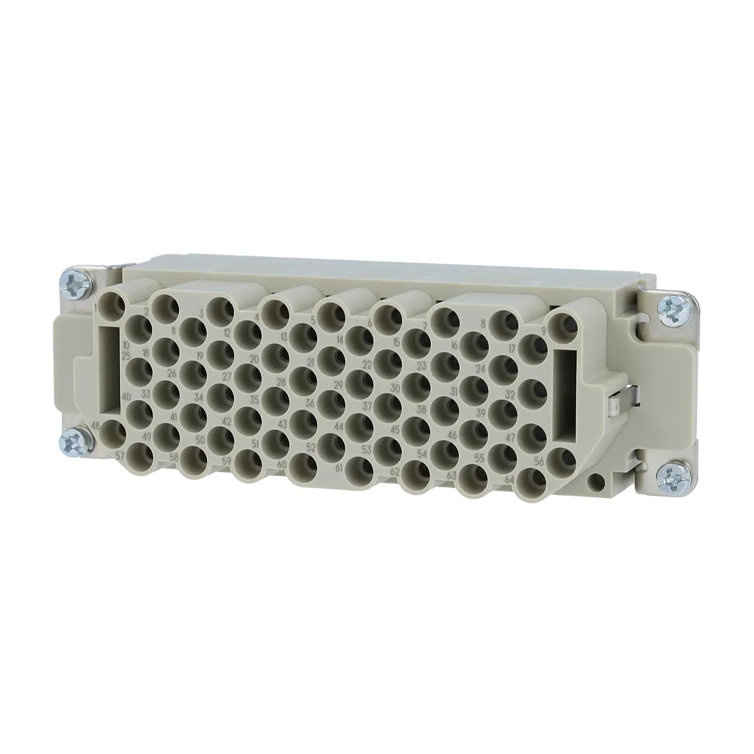 Produktfoto 1 von 09320643101 HARTING Han 64EEE Buchseneinsatz (F) Crimpanschluss, 64-polig+PE 500V, 16A