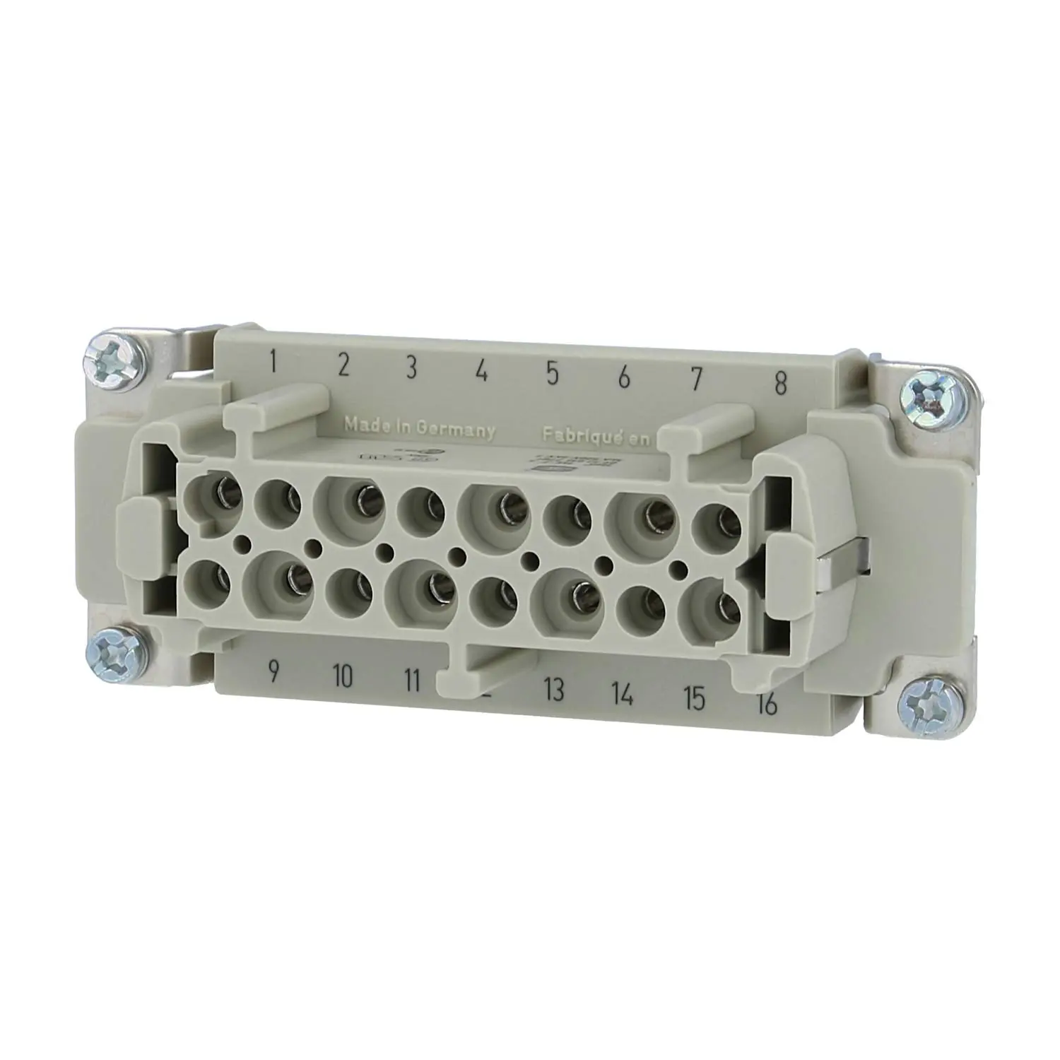 Produktfoto 1 von 09330162701 HARTING Han 16E Buchseneinsatz (F) Schraubanschluss, 16-polig+PE 500V, 16A