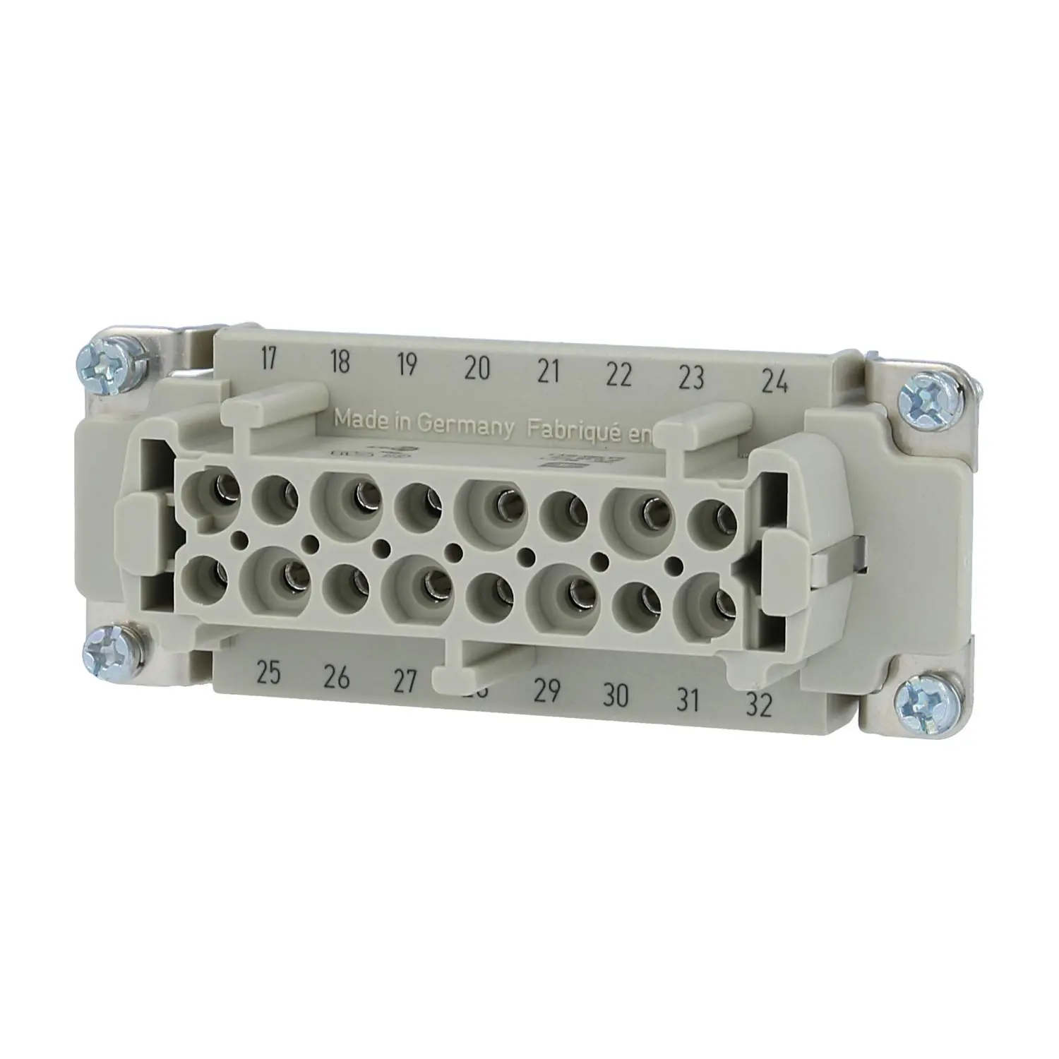 Produktfoto 1 von 09330162711 HARTING Han 16E Buchseneinsatz (F) Schraubanschluss, 16-polig+PE 500V, 16A