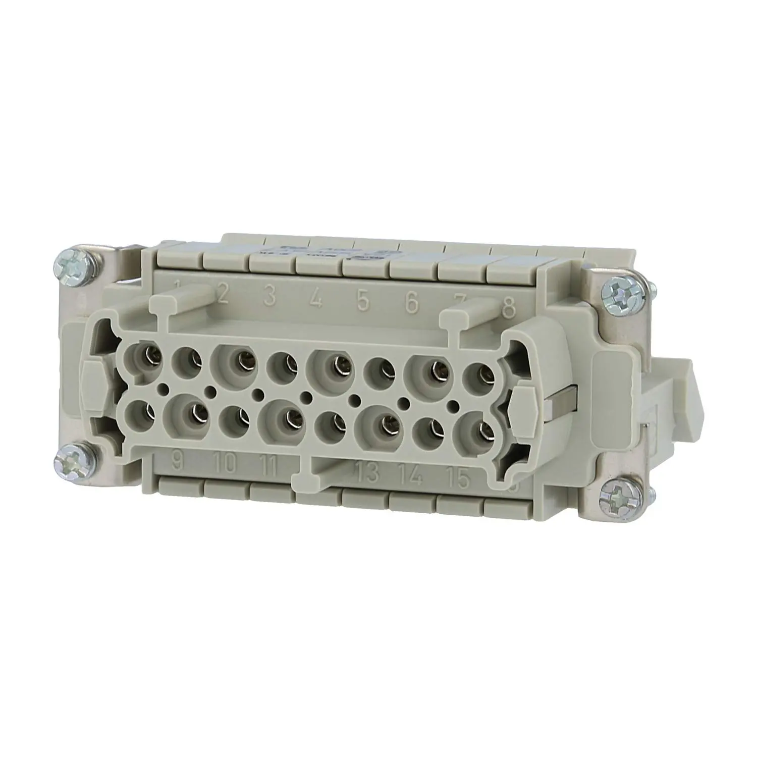 09330164725 HARTING Han 16E Anschlussverteiler Buchseneinsatz (F) "links" Schraubanschluss, 16-polig+PE 500V, 16A