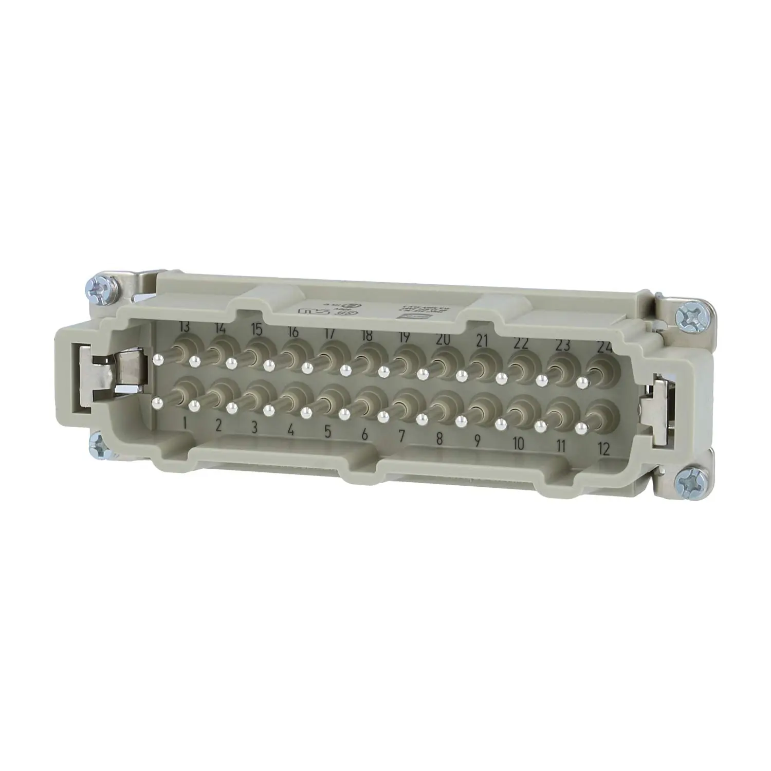 Produktfoto 1 von 09330242601 HARTING Han 24E Stifteinsatz (M) Schraubanschluss, 24-polig+PE 500V, 16A