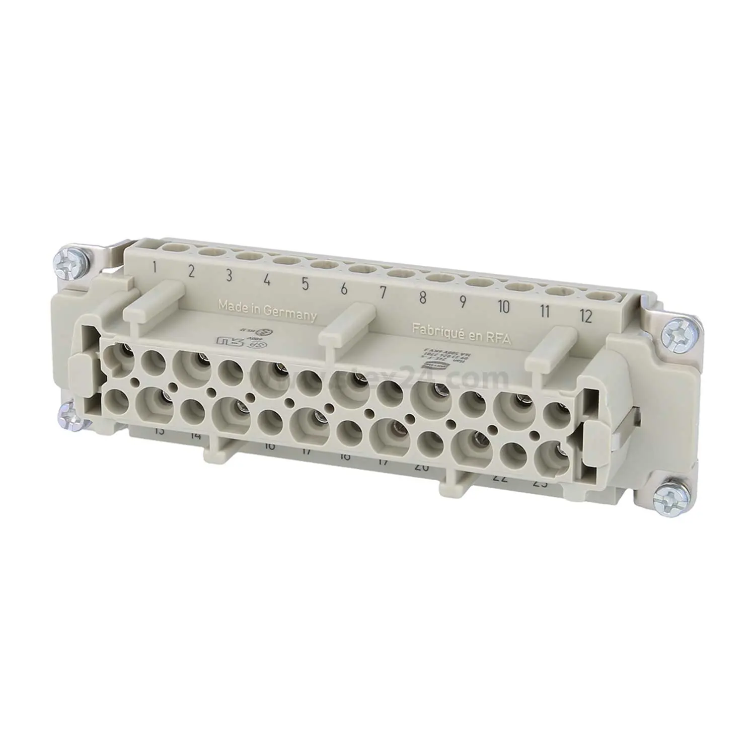 Produktfoto 1 von 09330242701 HARTING Han 24E Buchseneinsatz (F) Schraubanschluss, 24-polig+PE 500V, 16A