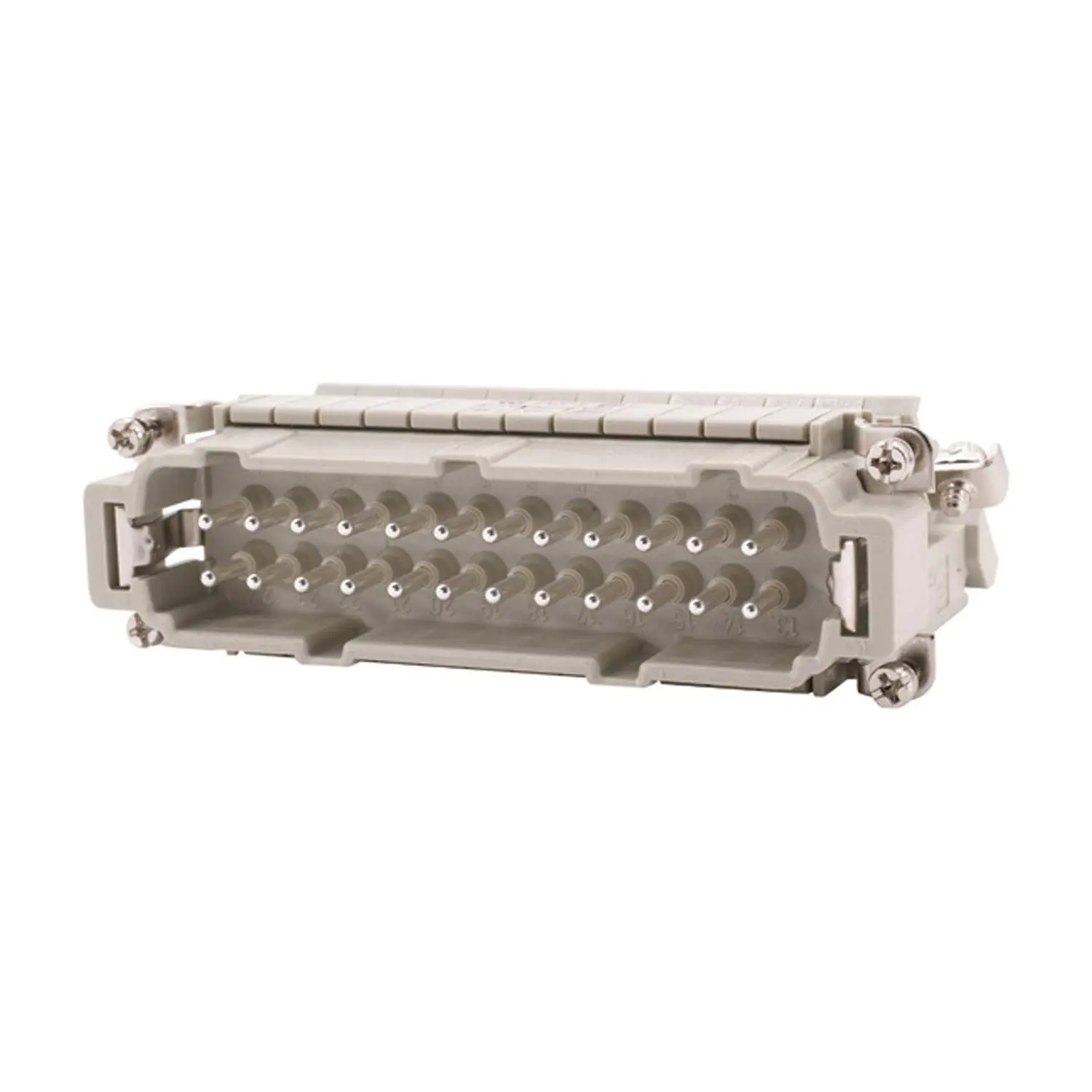 Produktfoto 1 von 09330244635 HARTING Han 24E Anschlussverteiler Stifteinsatz (M) ""rechts"" Schraubanschluss, 24-polig+PE 500V, 16A