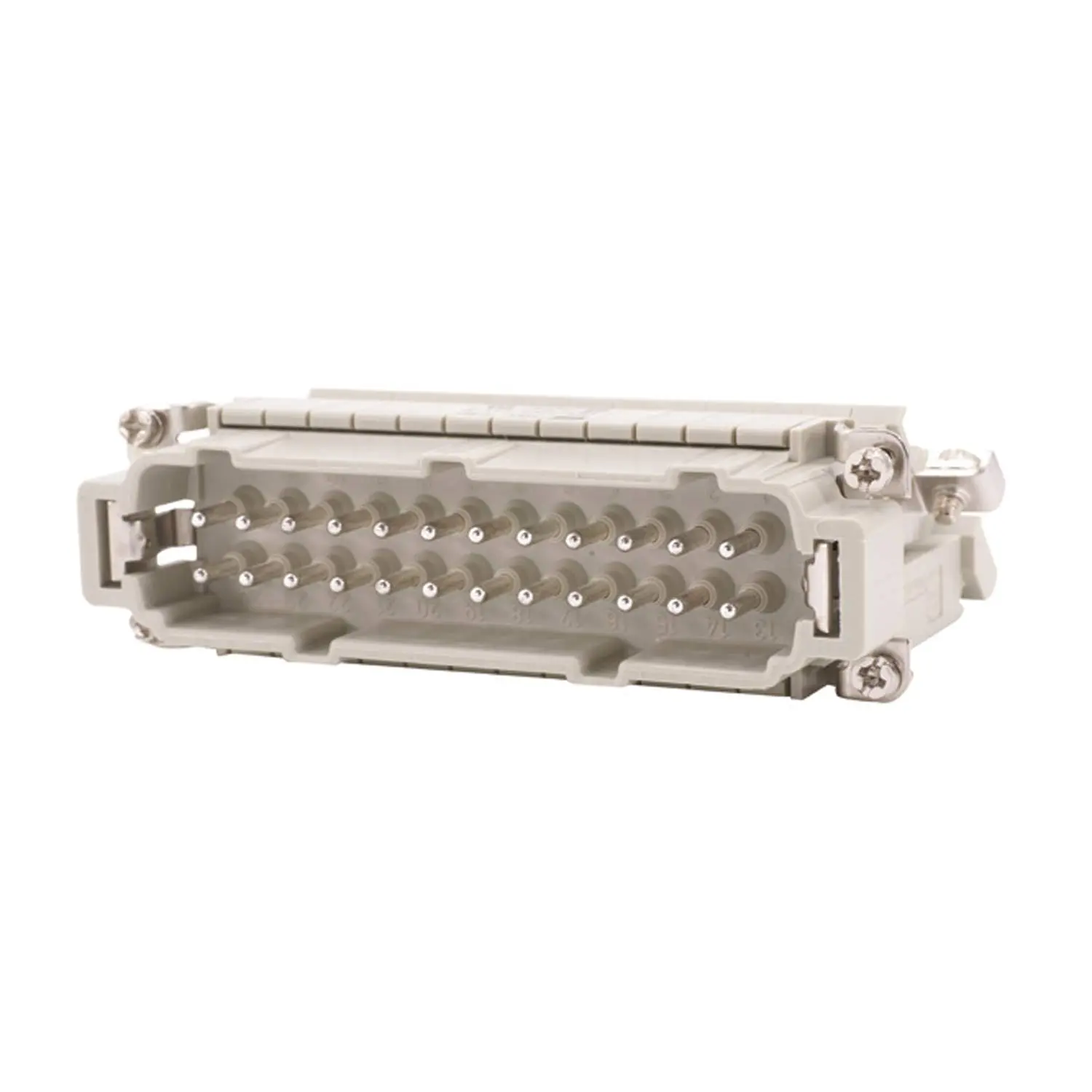 Produktfoto 1 von 09330244636 HARTING Han 24E Anschlussverteiler Stifteinsatz (M) ""rechts"" Schraubanschluss, 24-polig+PE 500V, 16A