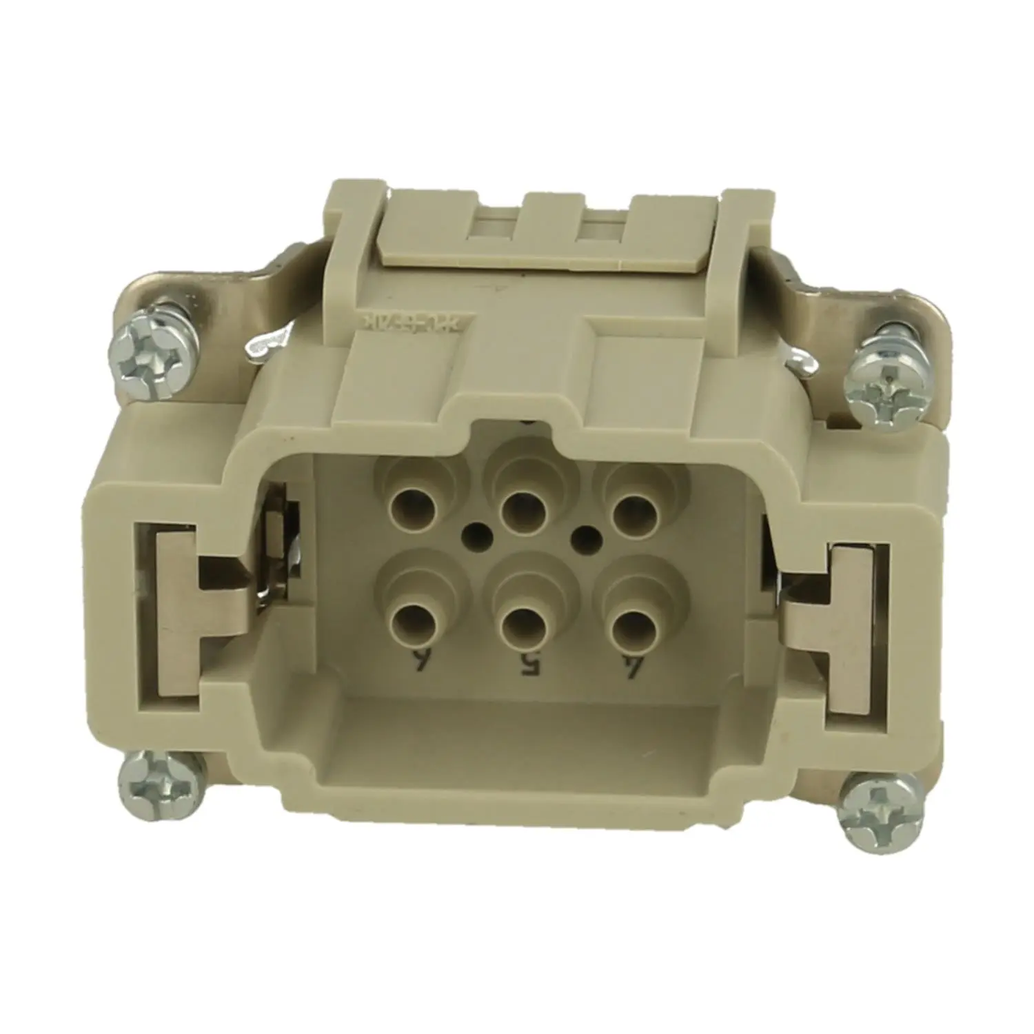 Produktfoto 1 von 09332062602 HARTING Han 6E HMC Stifteinsatz (M) Crimpanschluss, 6-polig+PE 500V, 16A