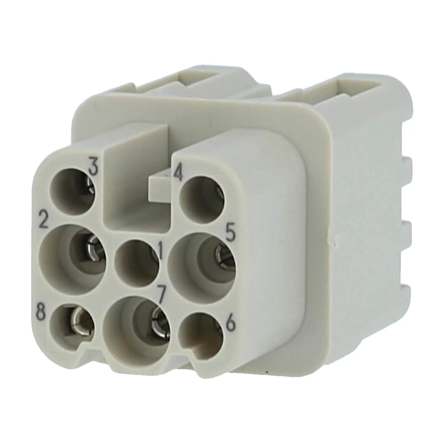 Produktfoto 1 von 09360082732 HARTING Han 8D Buchseneinsatz (F) Quick-Lock-Anschluss, 8-polig AC 50V / DC 120V, 10A