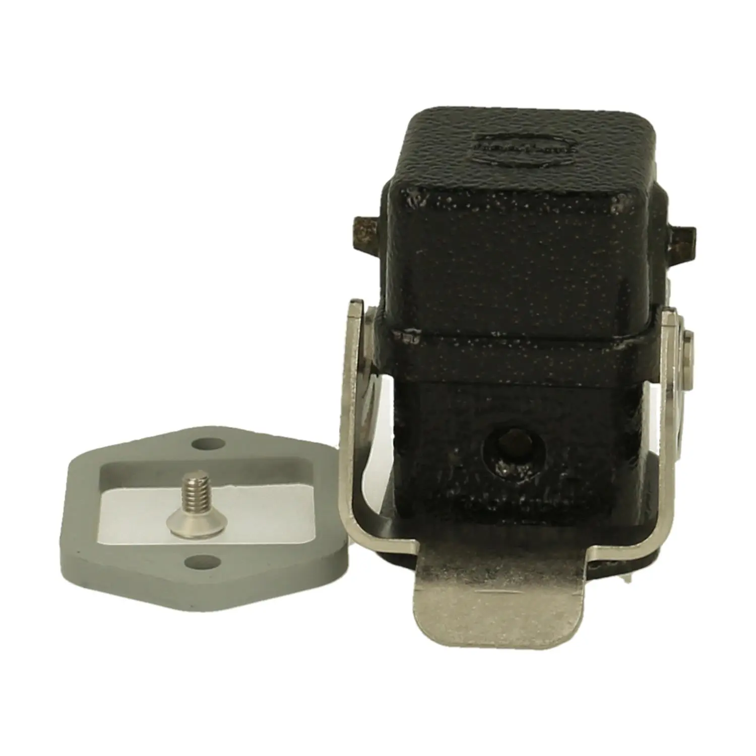 Produktfoto 1 von 09370030305 HARTING Han 3M Anbaugehäuse gerade mit 1 Bügel mit Schutzkappe Metall