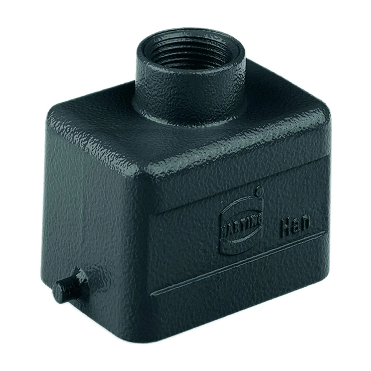 Produktfoto 1 von 09370061440 HARTING Han 6B M Tüllengehäuse niedrig, 1xPG13,5 gerader Kabelabgang, für 1 Bügel (am Unterteil)