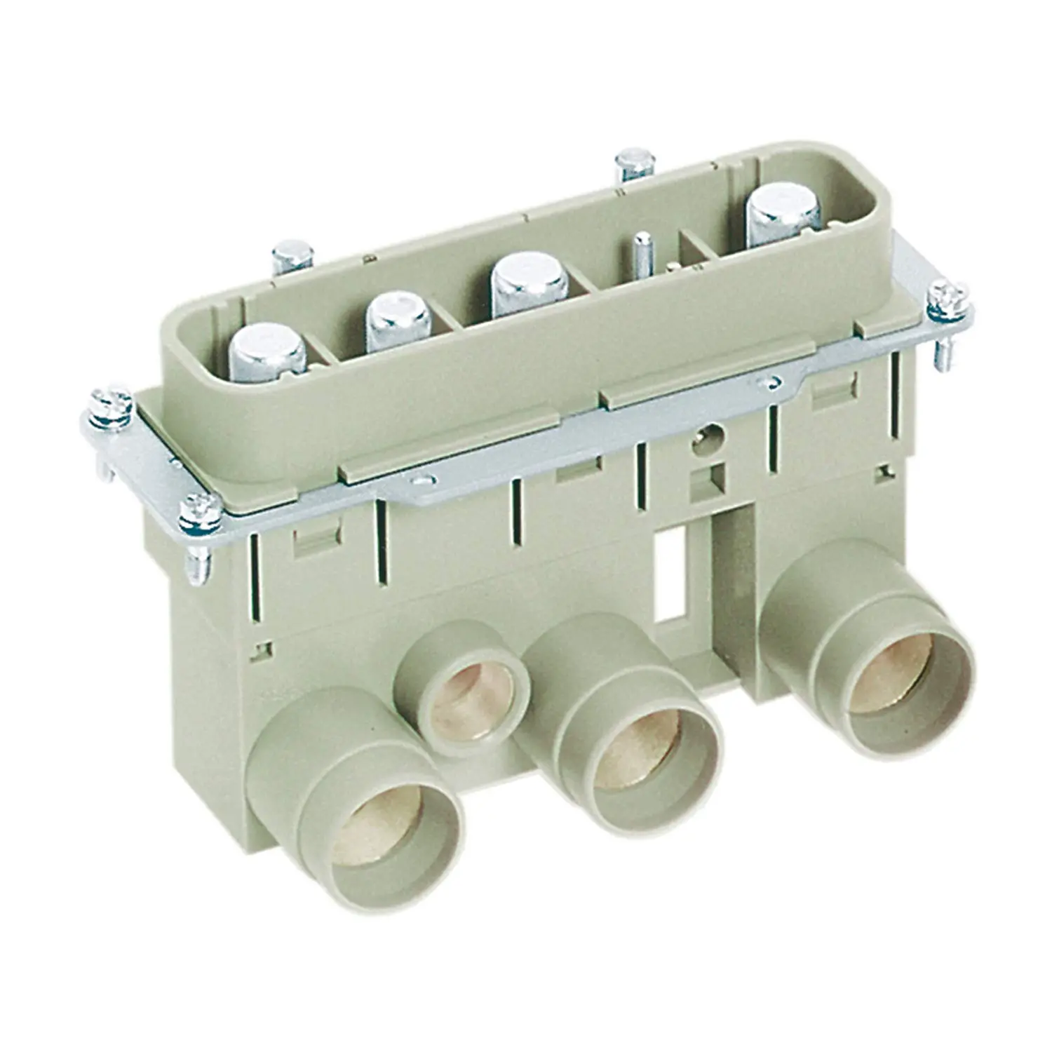 Produktfoto 1 von 09380052602 HARTING Han K 3/2 Stifteinsatz (M) Axialschraub- / Schraubanschluss, 5-polig 3/2+PE 2000V/1150V, 200A/16A