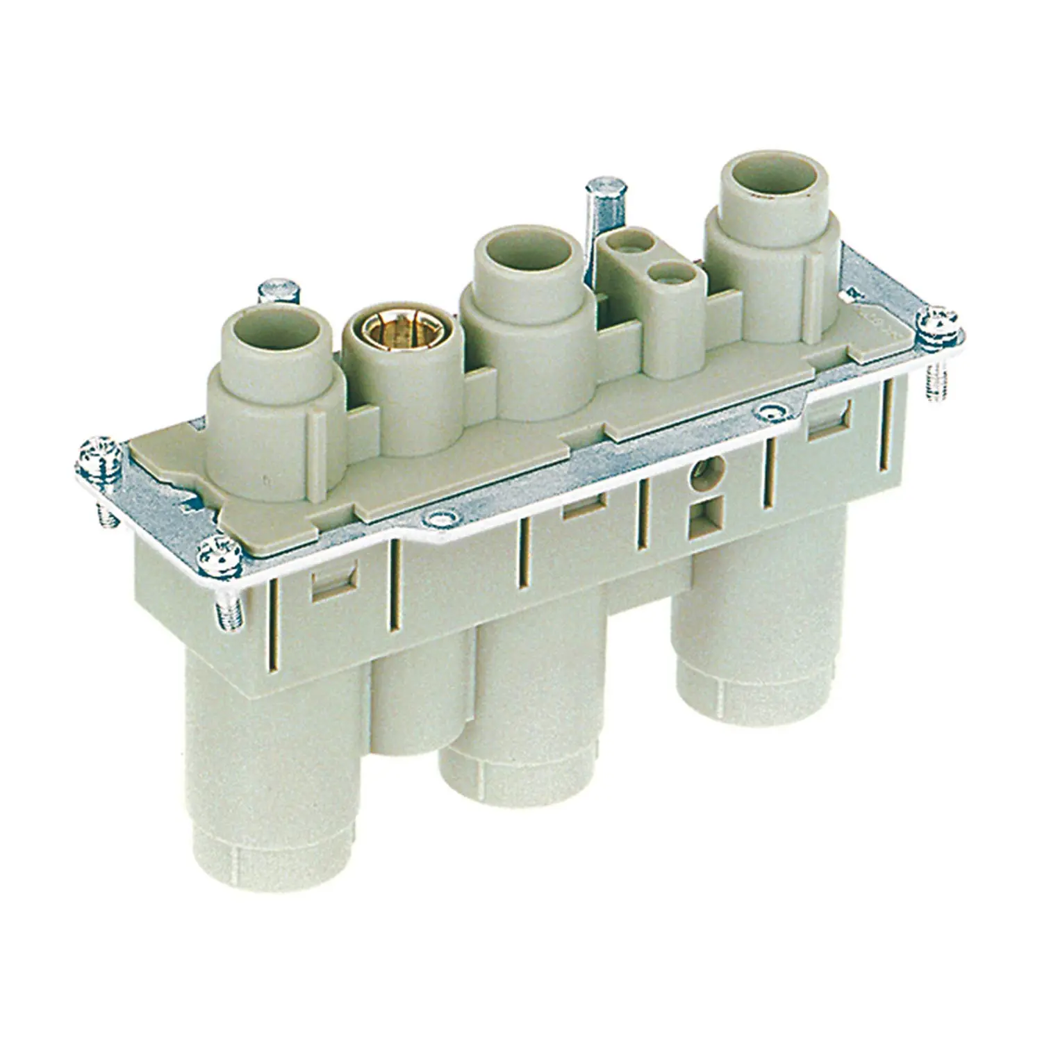 Produktfoto 1 von 09380052701 HARTING Han K 3/2 Buchseneinsatz (F) Axialschraub- / Schraubanschluss, 5-polig 3/2+PE 2000V/1150V, 200A/16A