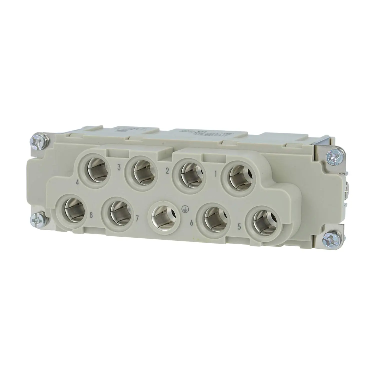 Produktfoto 1 von 09380082753 HARTING Han K8/0 Buchseneinsatz (F) Axialschraubanschluss, 8-polig+PE 690V, 100A