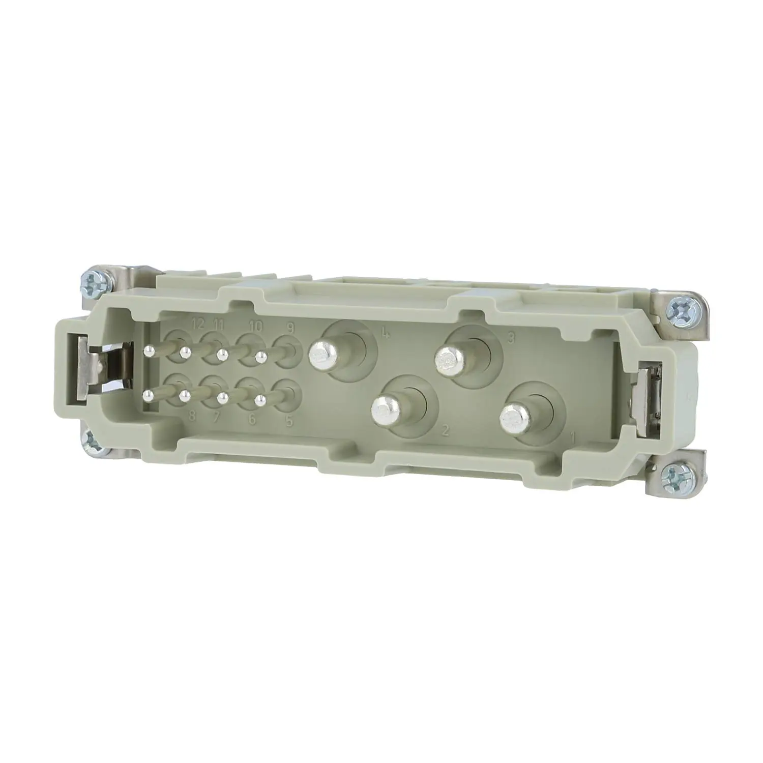 Produktfoto 1 von 09380122601 HARTING Han K4/8 Stifteinsatz (M) Schraubanschluss, 12-polig 4/8+PE 400V - 400V Steuerkontakt, 80A/16A