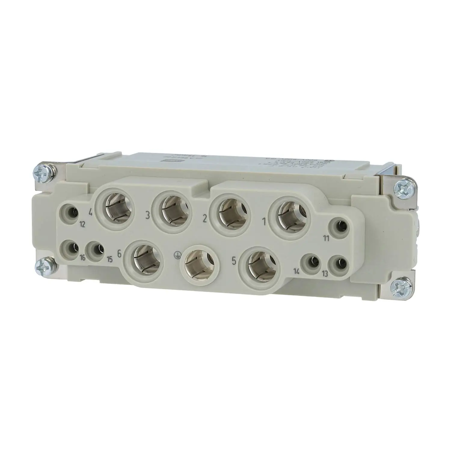 Produktfoto 1 von 09380122751 HARTING Han K6/6 Buchseneinsatz (F) Axialschraub- / Schraubanschluss, 12-polig 6/6+PE 690V - 400V Steuerkontakt, 100A/16A